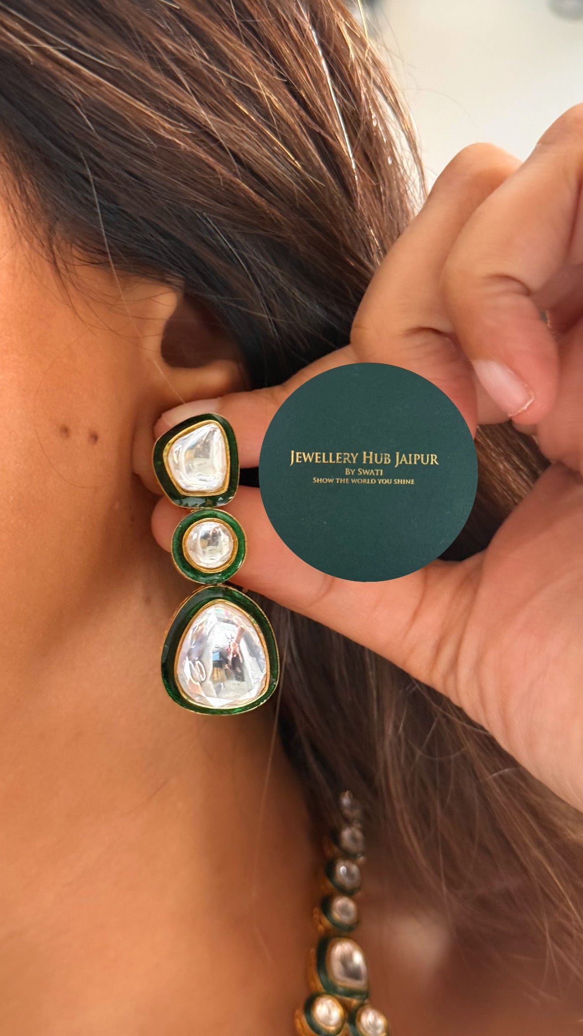 Meenakari bridal necklace layering