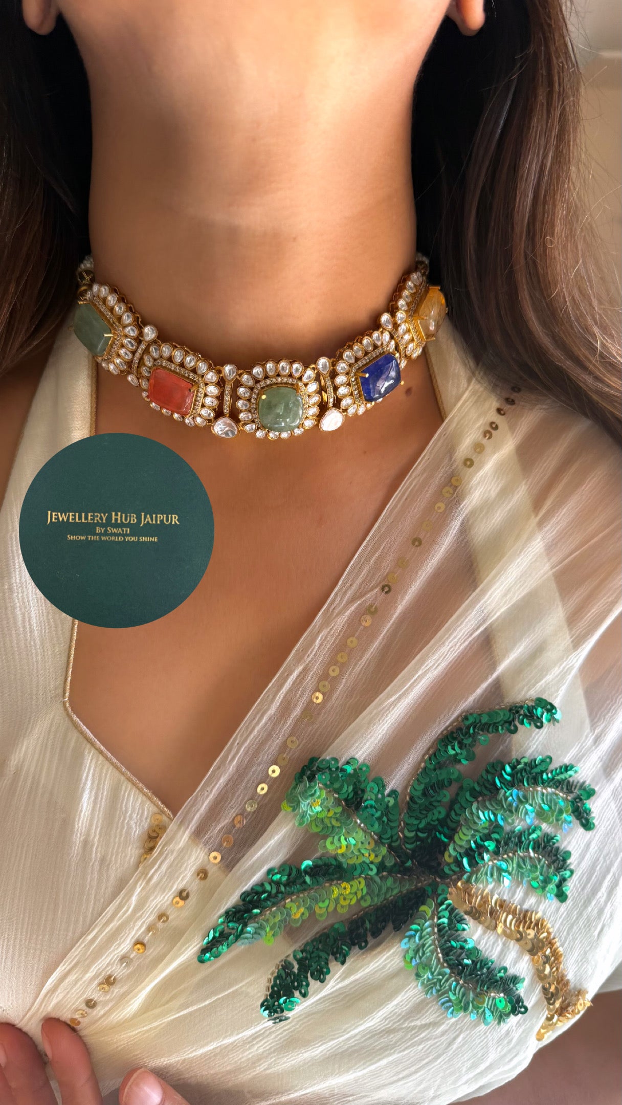 Sabyasachi inspired navratna choker