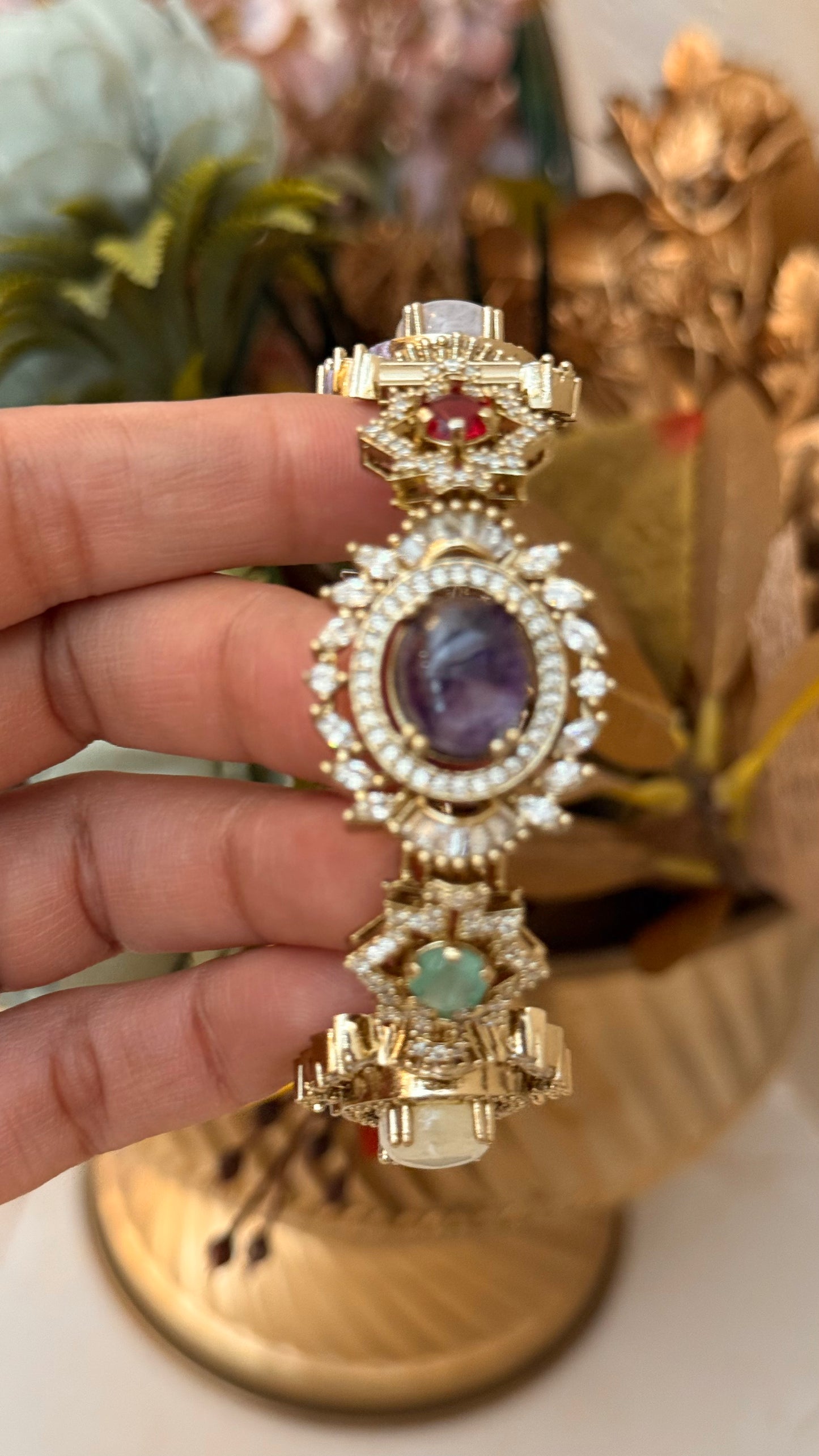 Sabya inspired natural stone bangle