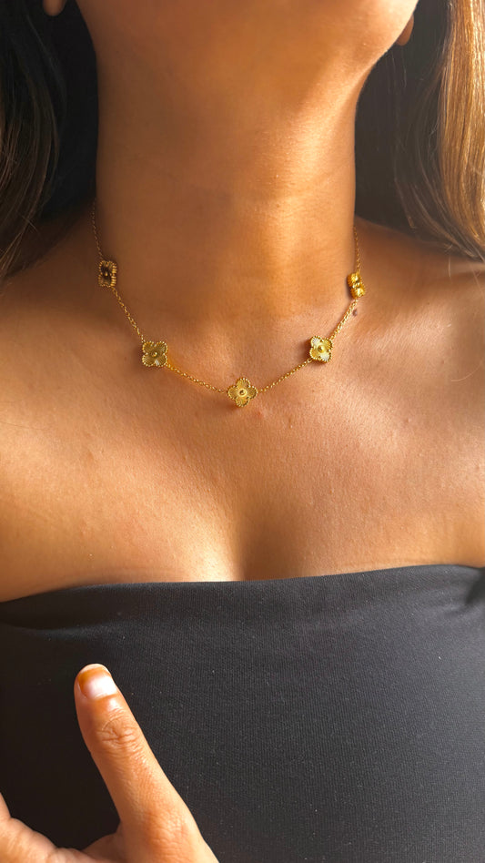 Vancleef Gold combo-Ring, Necklace, Bracelet and Earrings