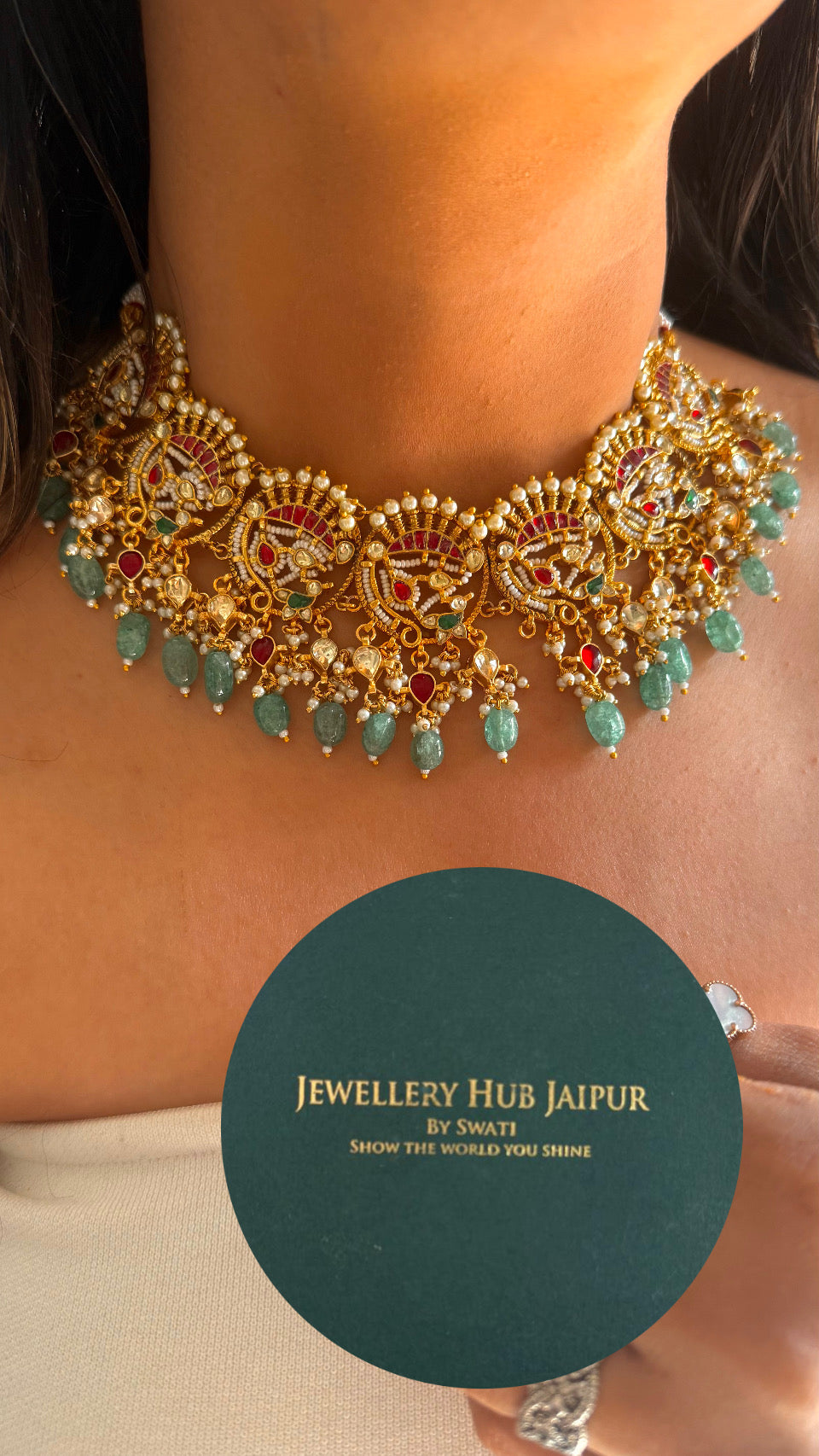 Heritage Royal rajwada necklace with mint drops