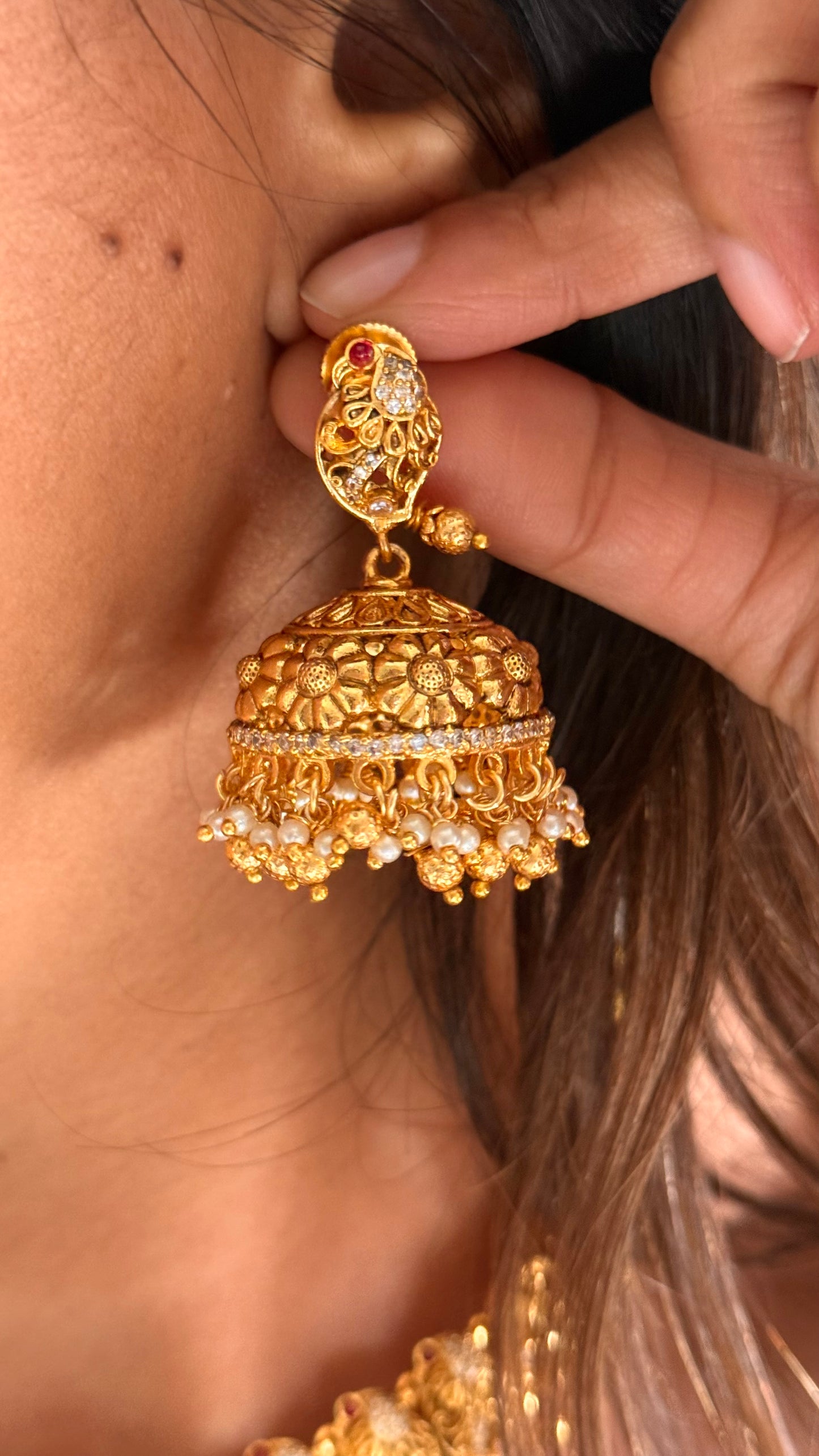 heritage gold polki necklace