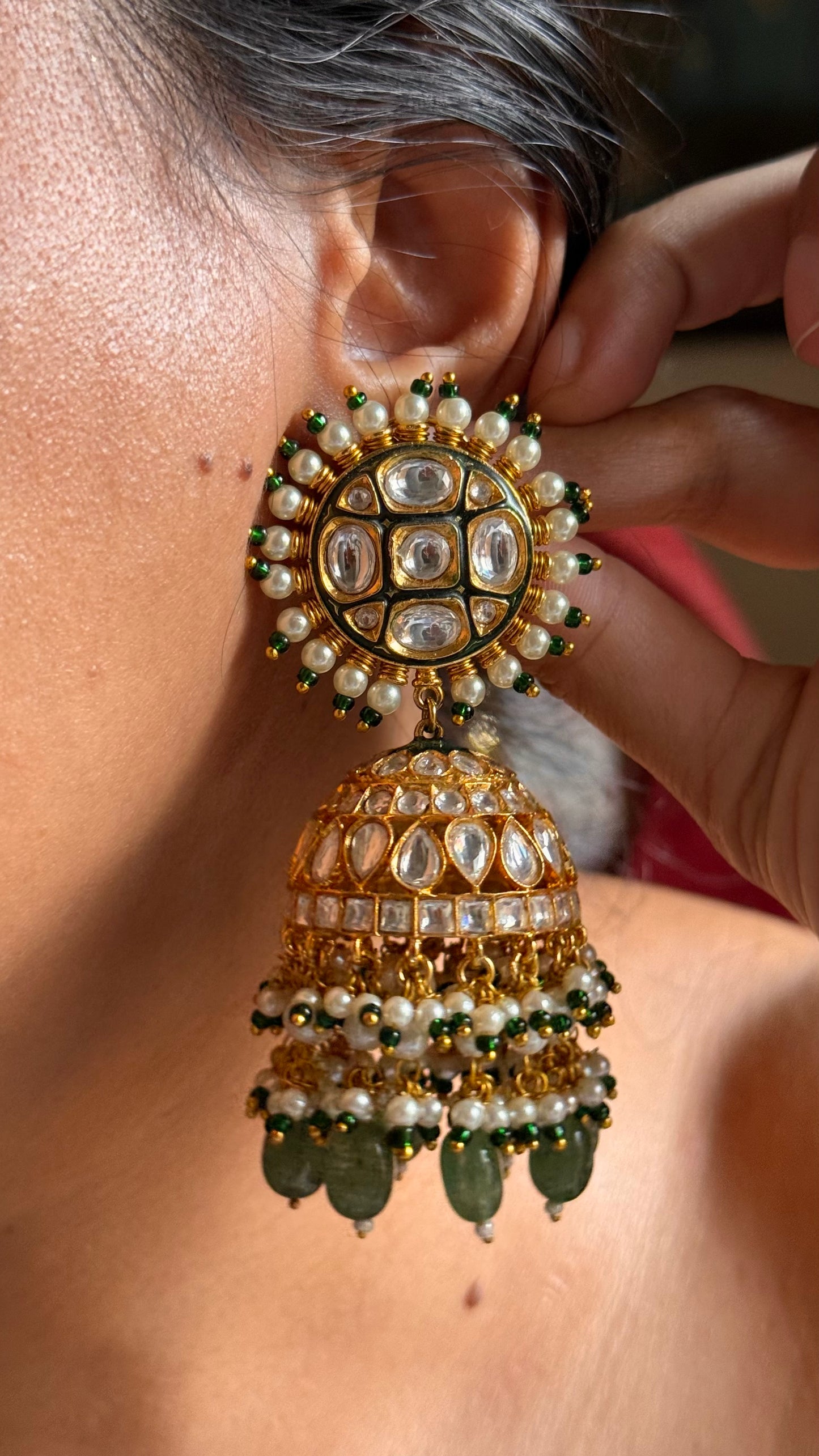 Ranisa inspired paachi kundan handmade bridal Necklace ( made to order )