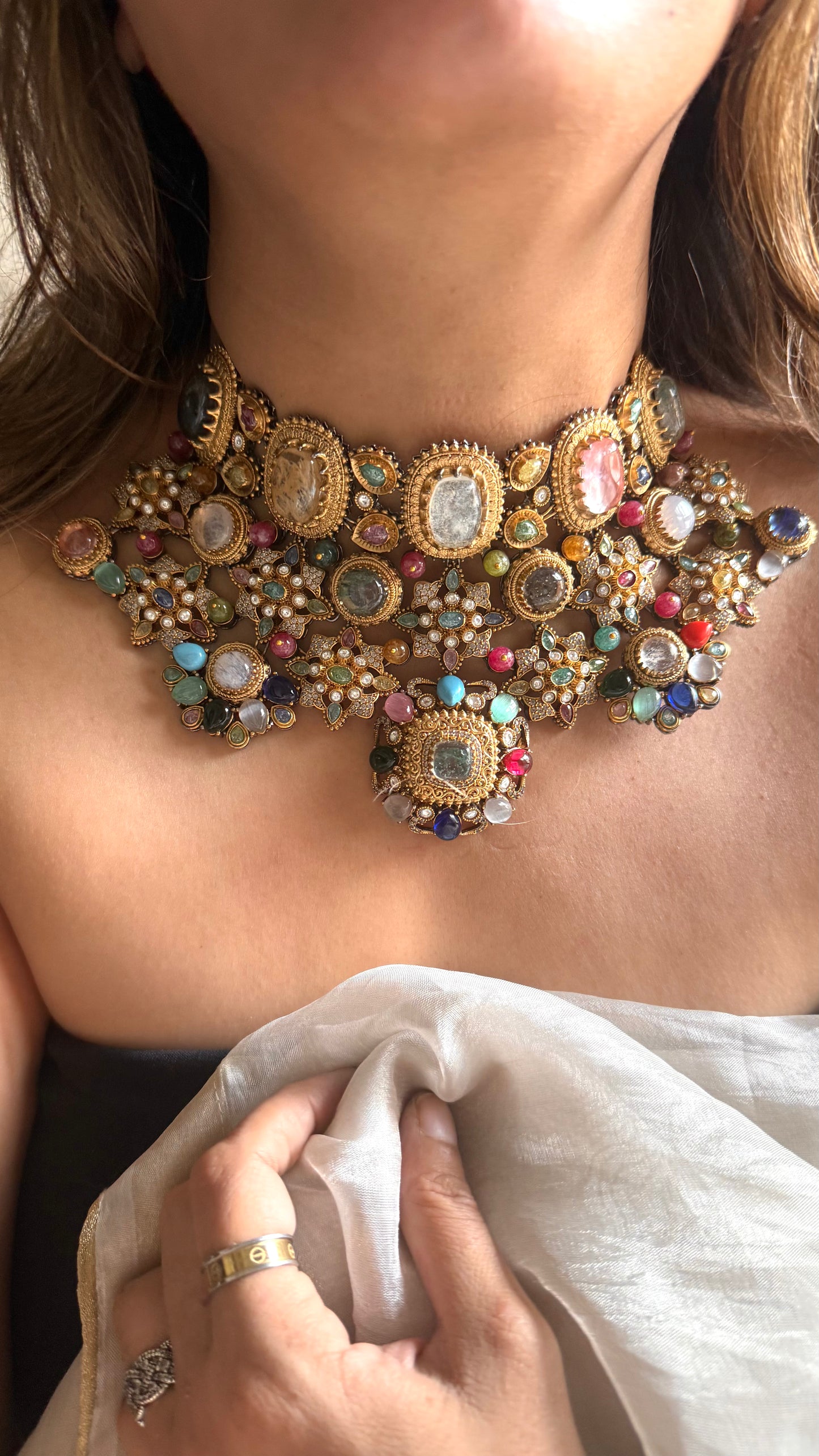 Sabya inspired vintage designer necklace