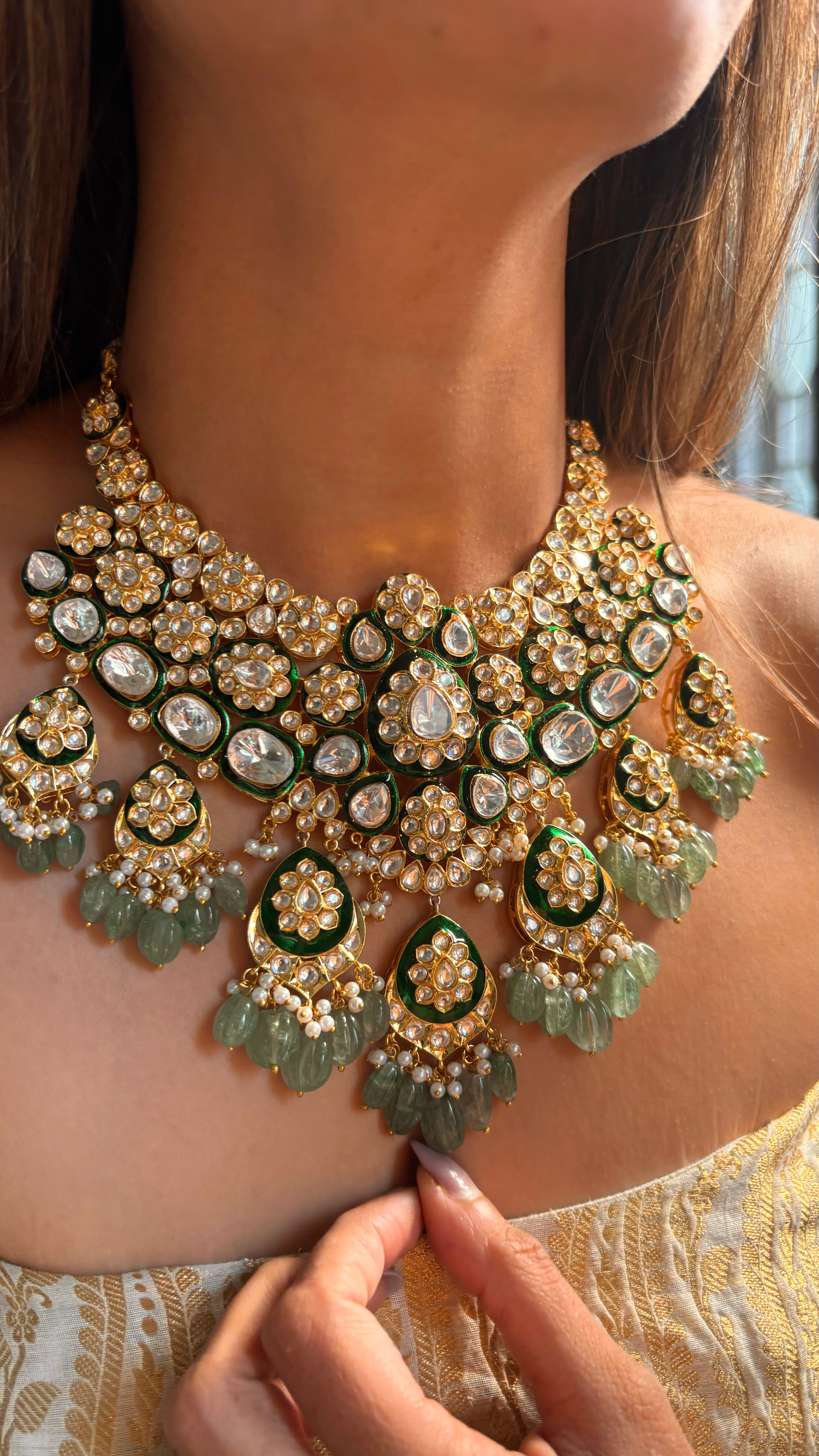 Meenakari heritage bridal asia necklace