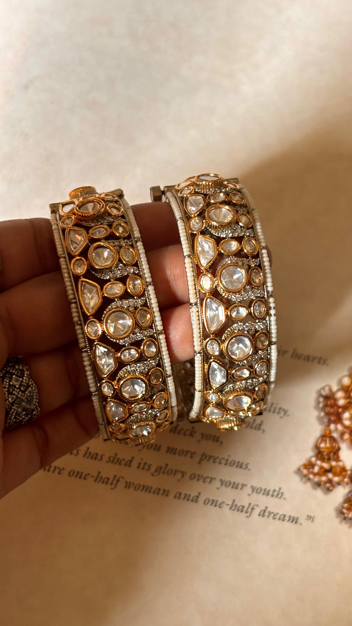Real moissanite openable bangles