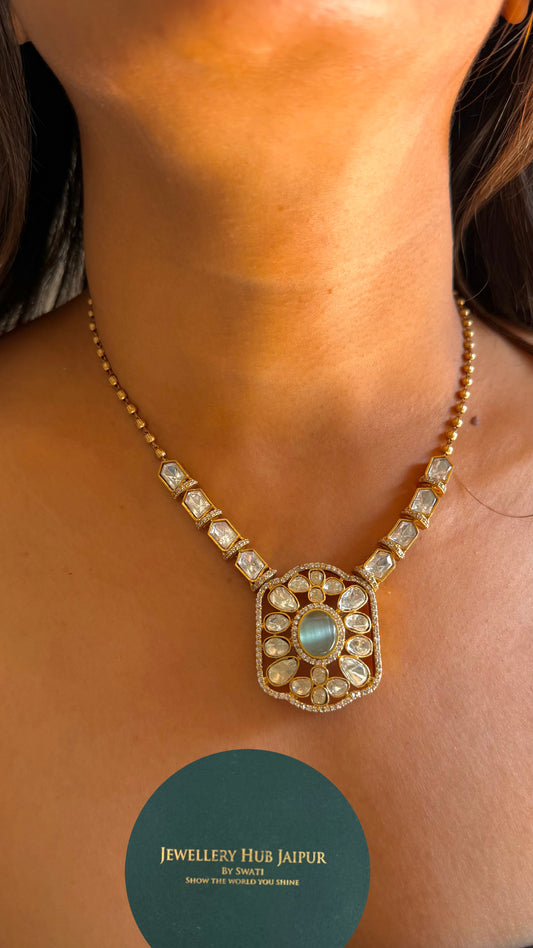 Mint minimalist necklace