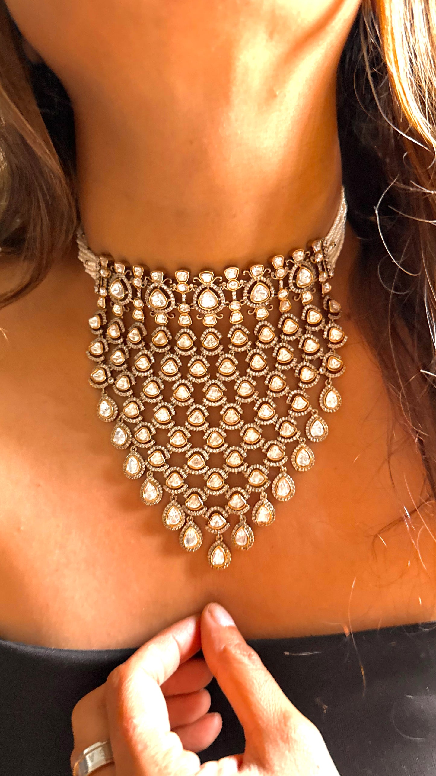 Victorian Polki heritage designer Necklace