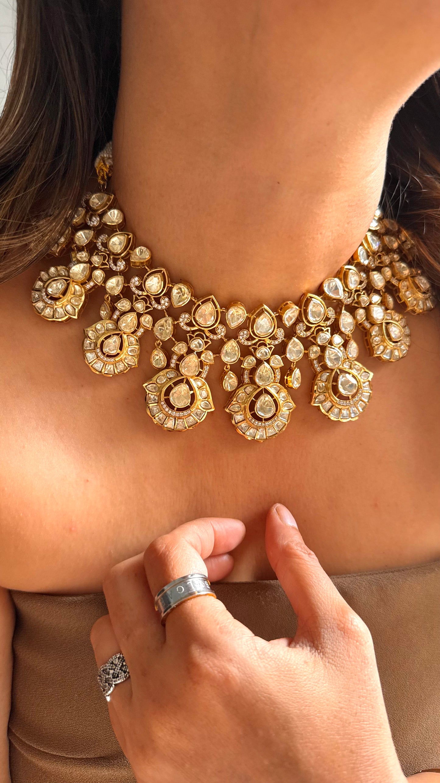 Peeli polki heritage necklace