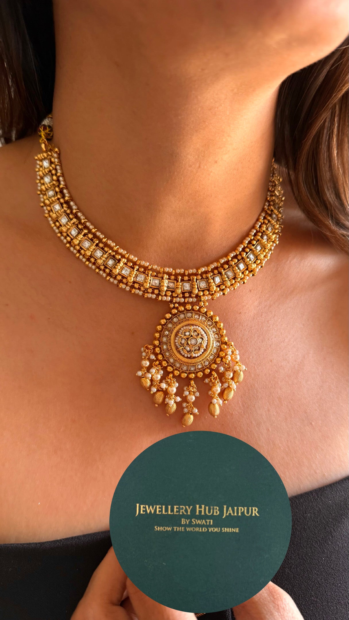 Pearl  Rajwada Collar necklace