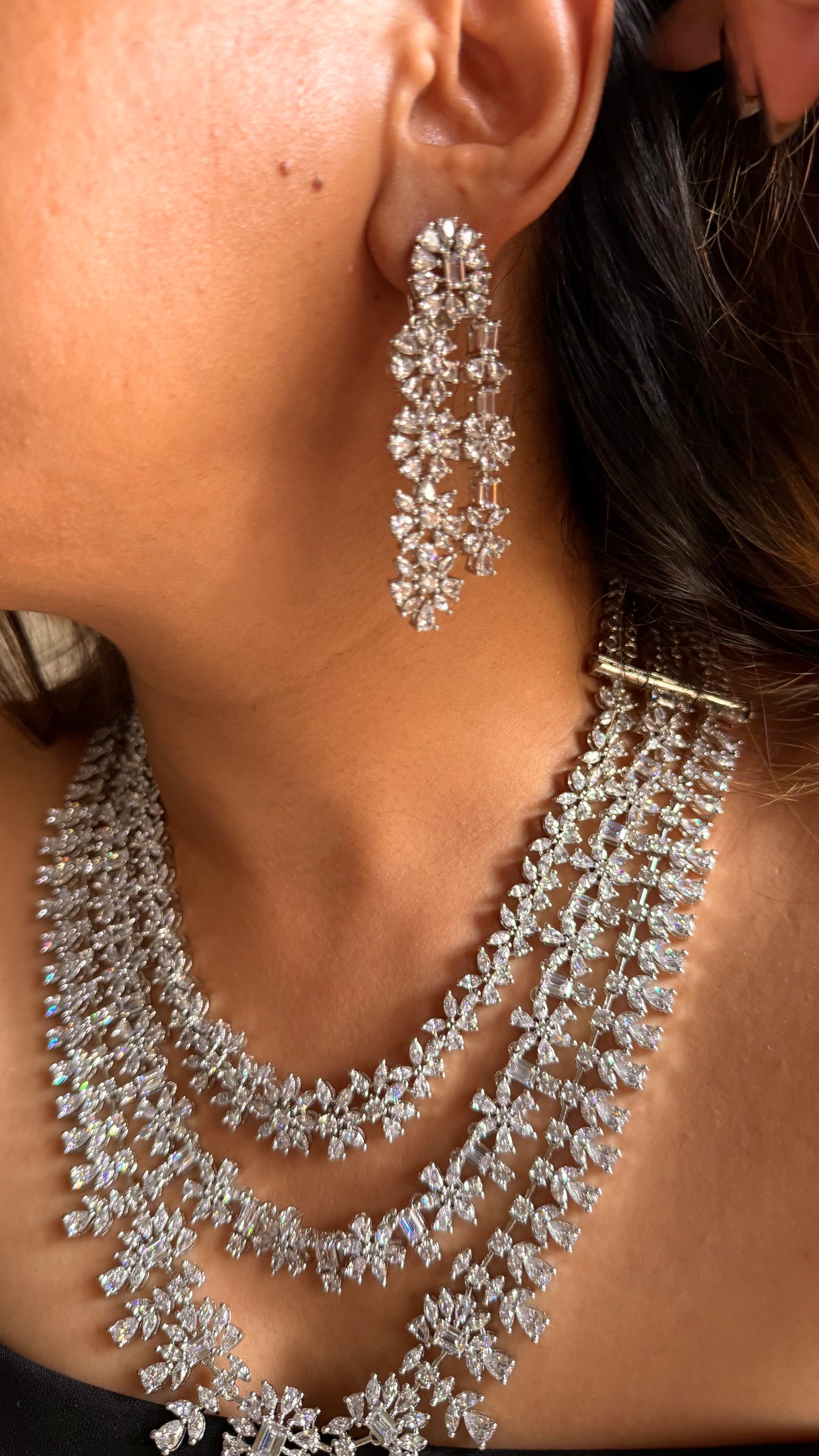 7 in 1 cz cocktail necklace set