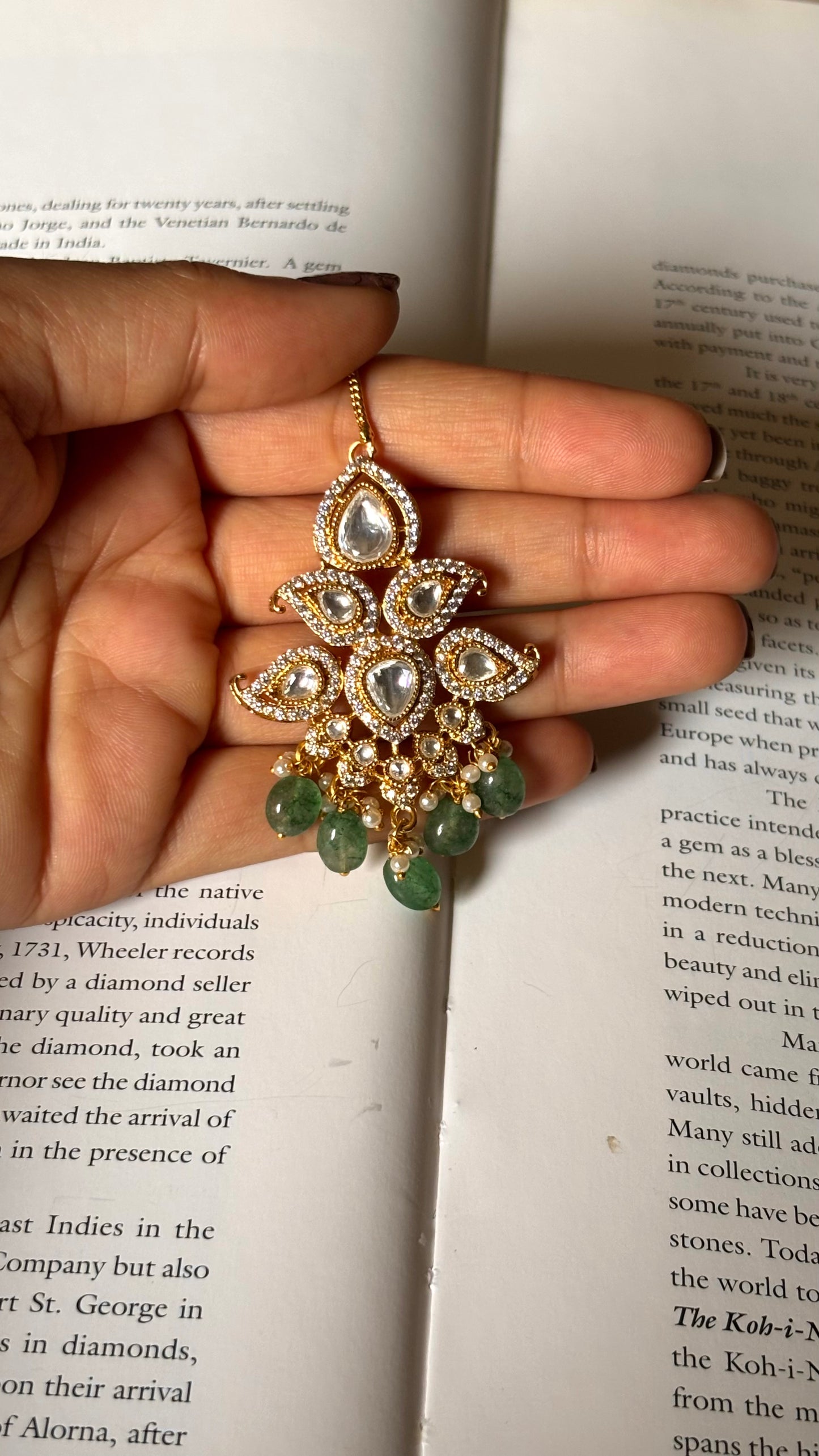 Real moissanite designer Maangtika