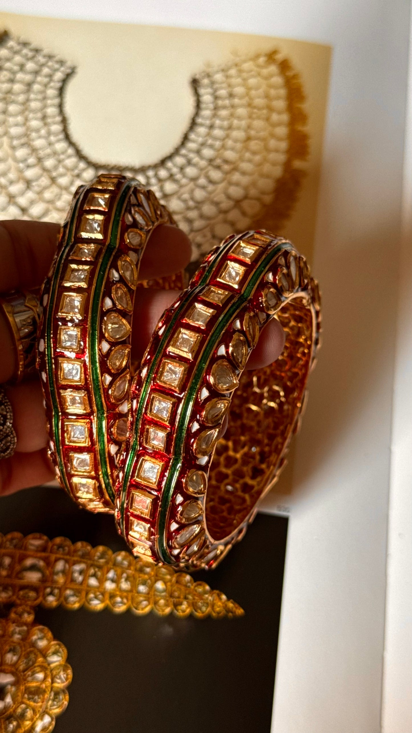 Ruby emerald bangles