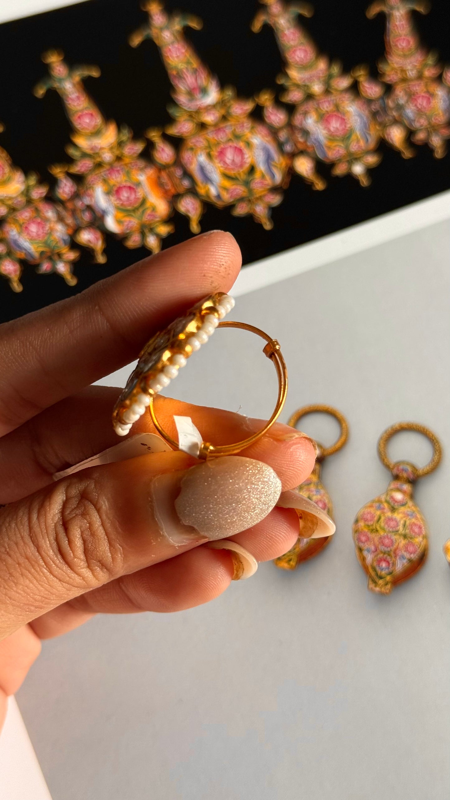 Paachi Heritage kundan adjustable ring