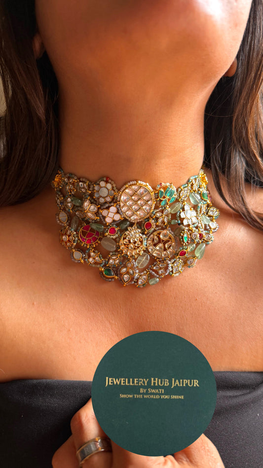 Paachi kudan handmade choker 3