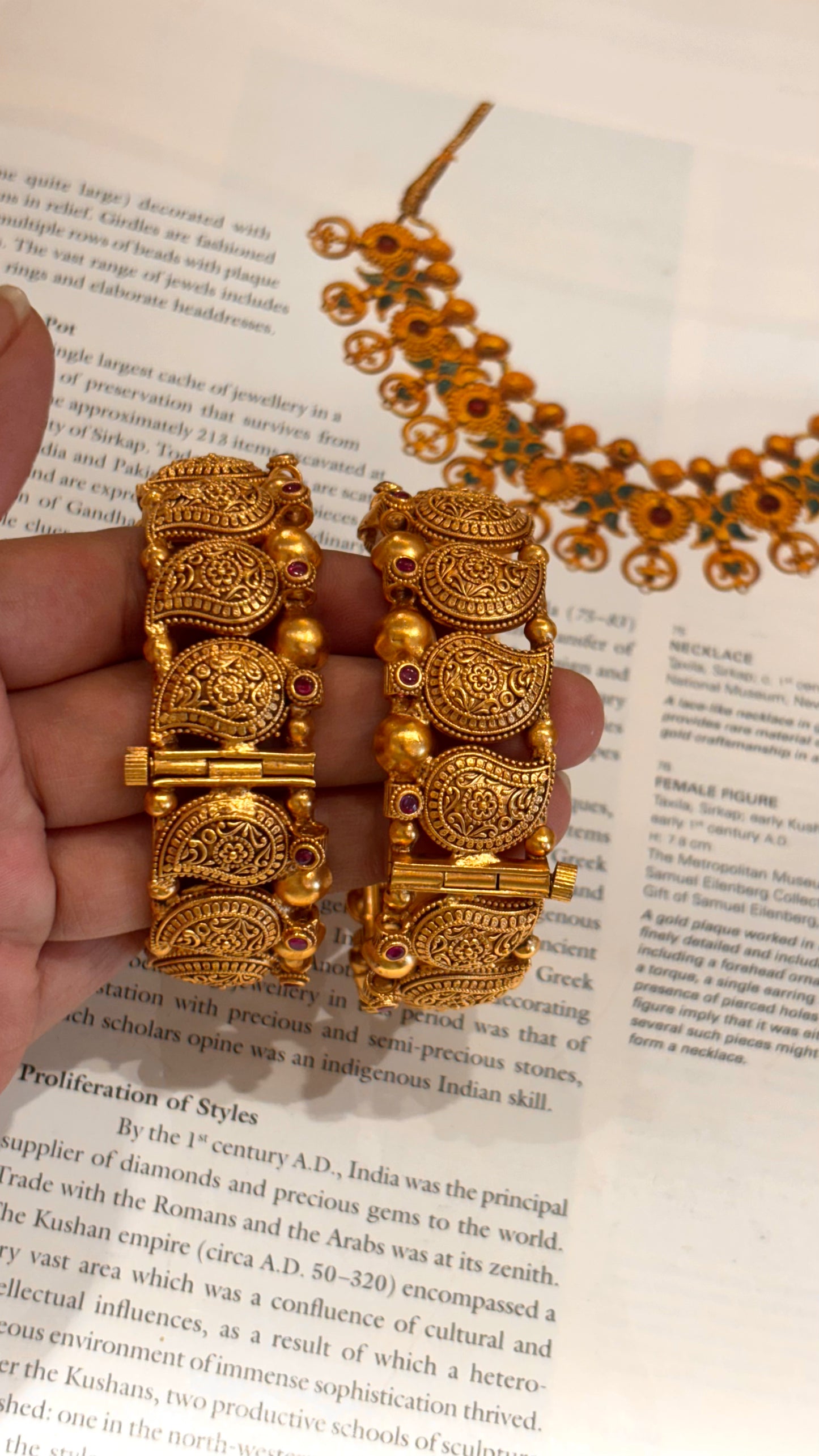 Ruby gold Rajwada bangles