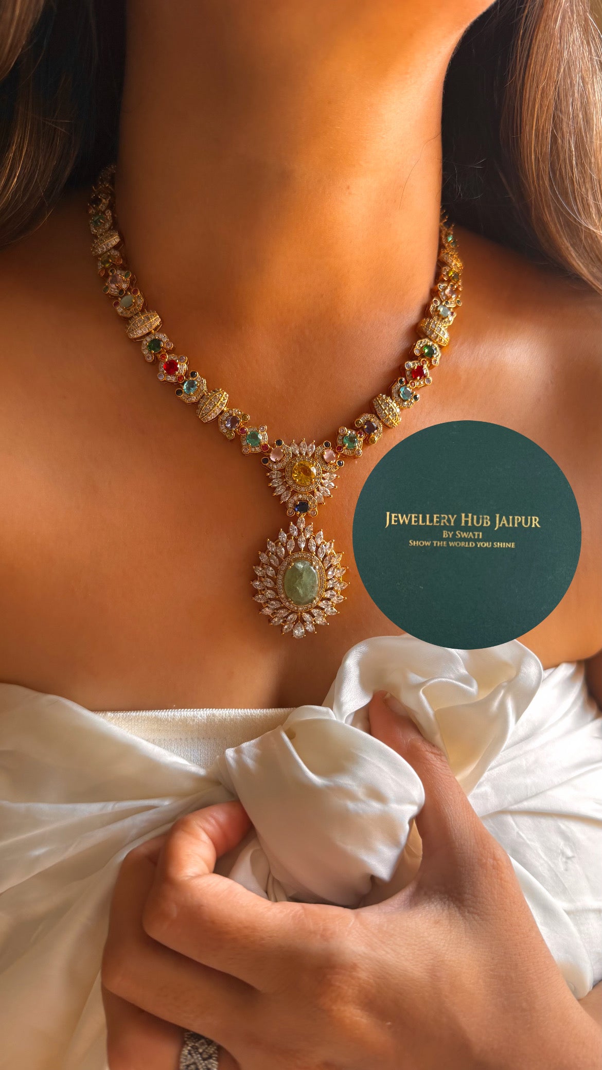 Sabyasachi inspired multicoloured  Mint collar set