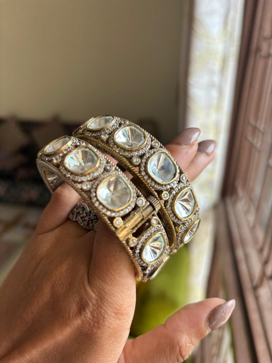 Uncut Polki victorian bangles