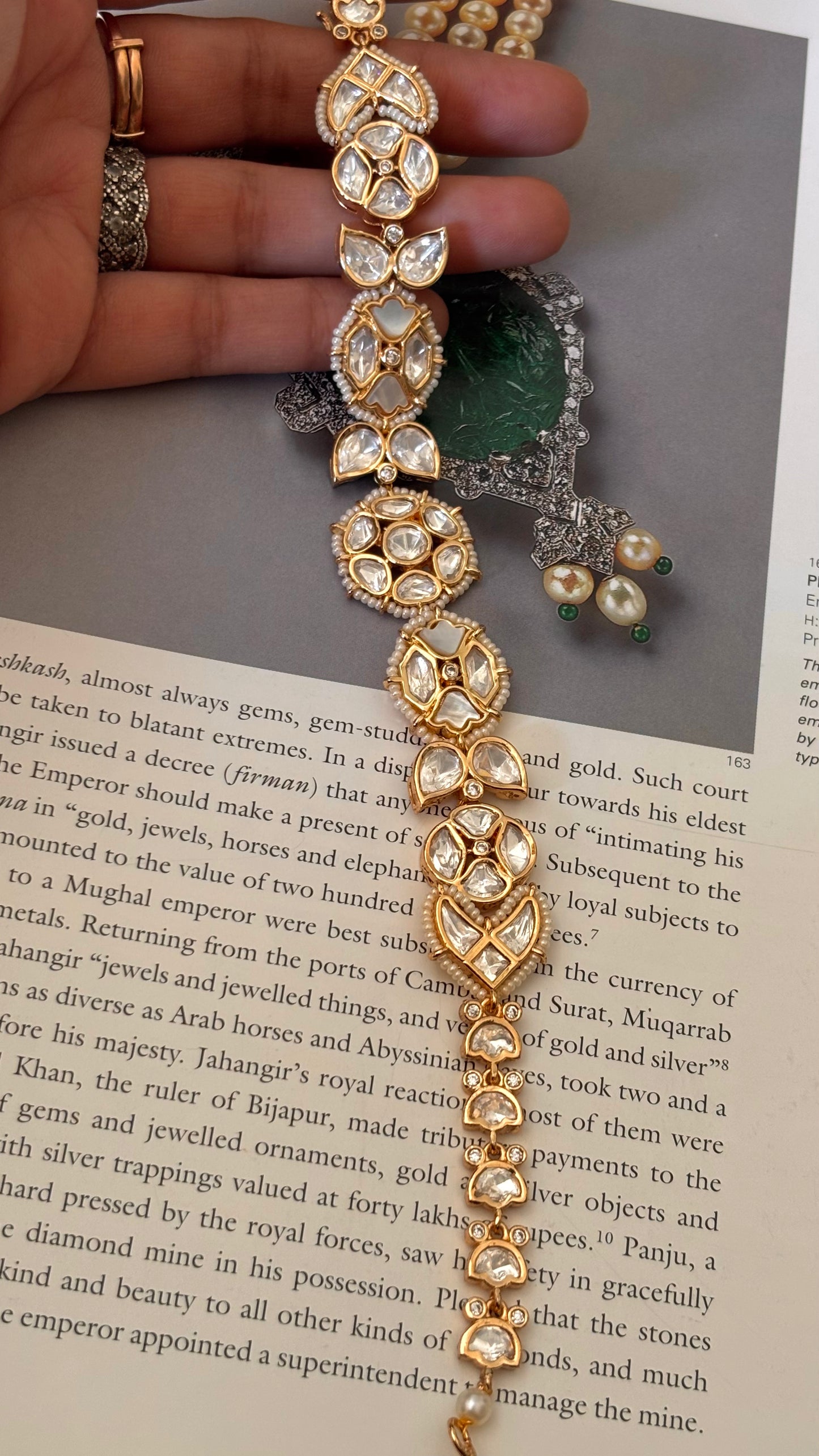 Mother of pearl Kundan Mathapati
