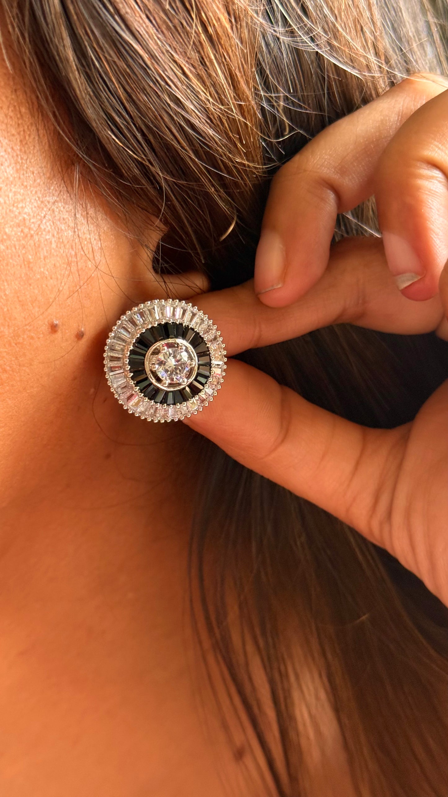 Black diamond studs