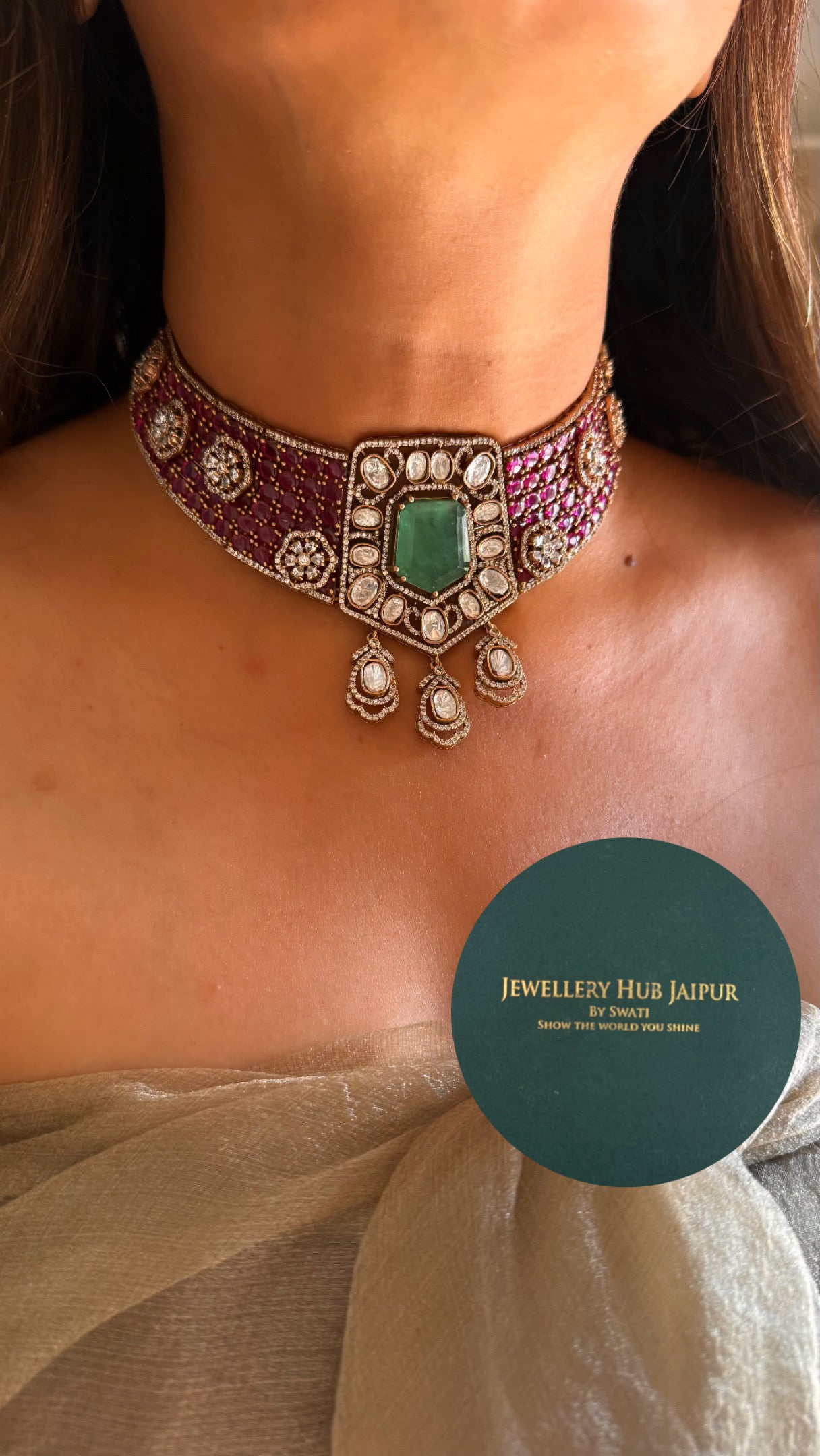 rani and mint victorian statement choker