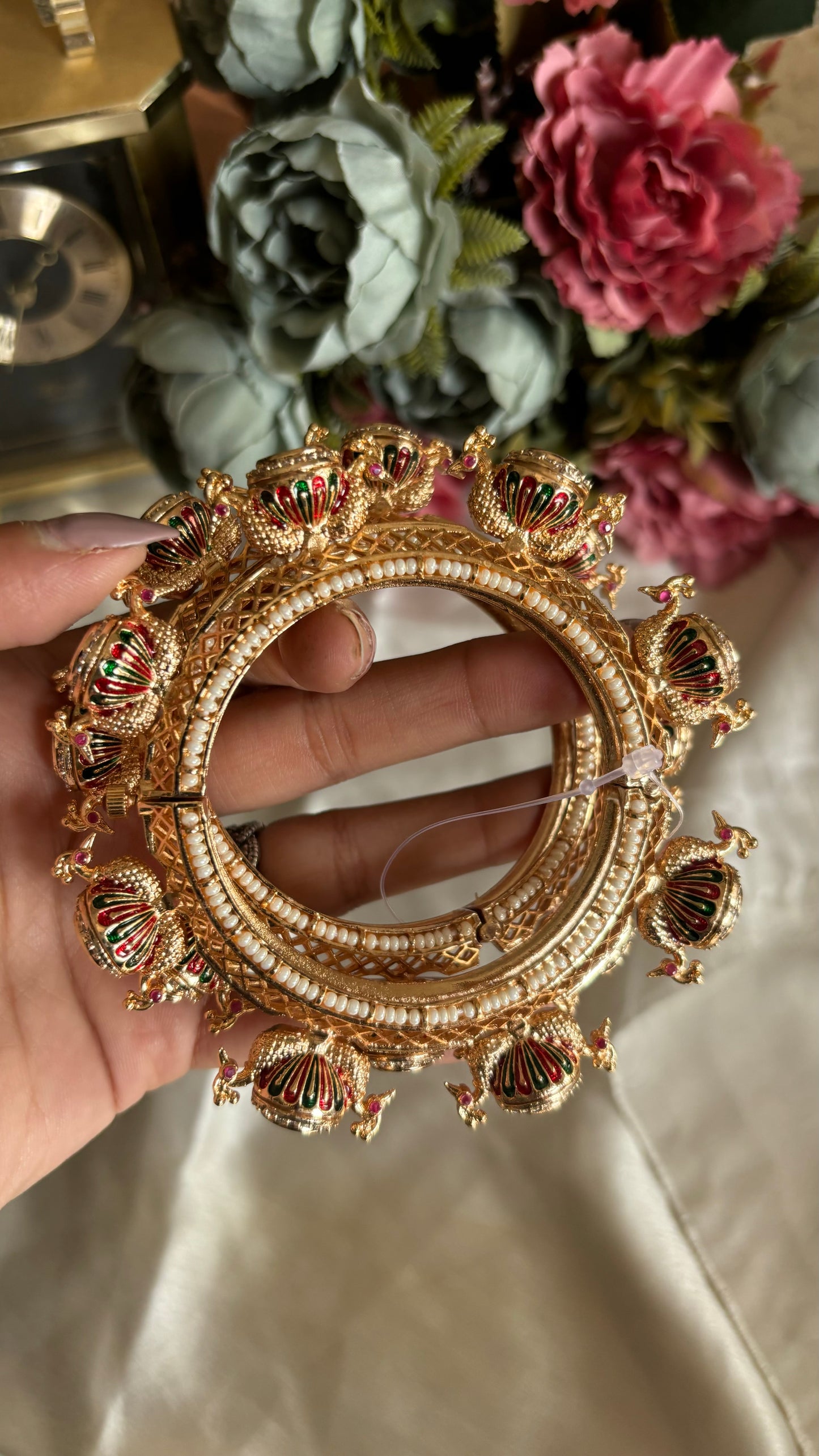 Moissanite polki bangdi bangles