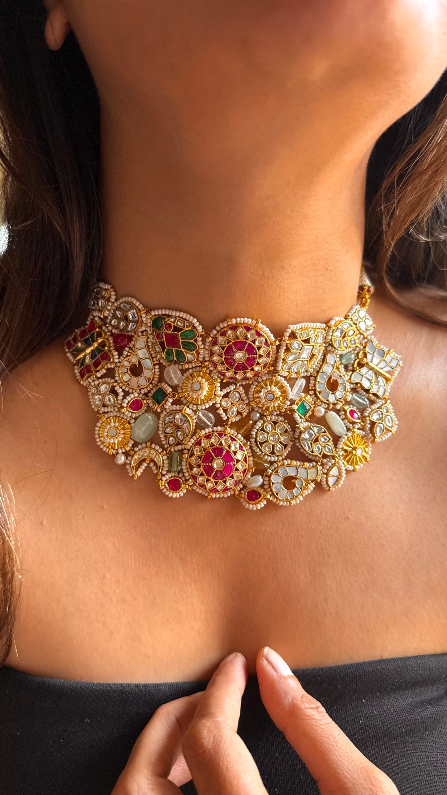 Paachi kudan handmade choker 2
