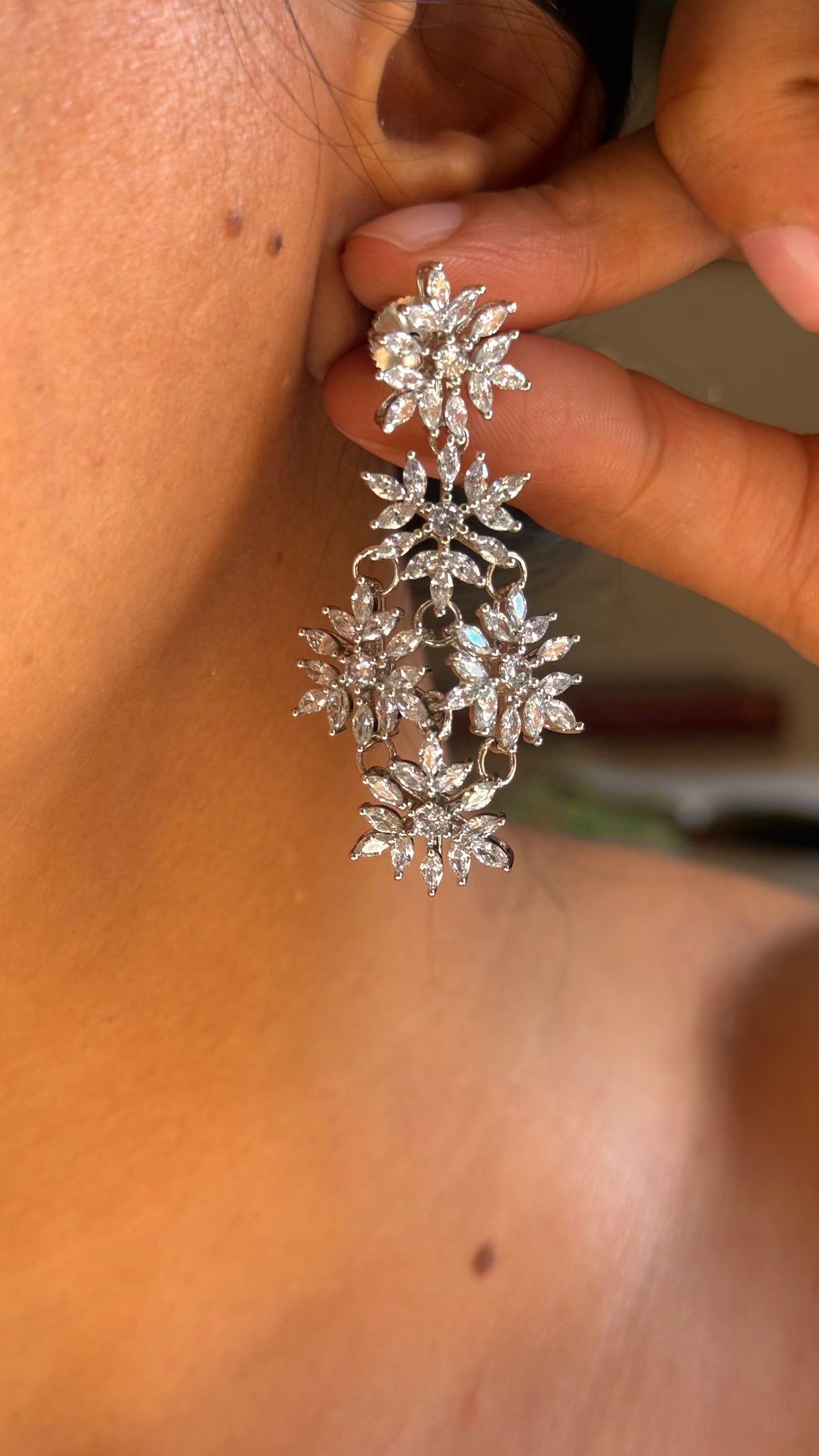 Diamond Designer rhodium Sparkle necklace