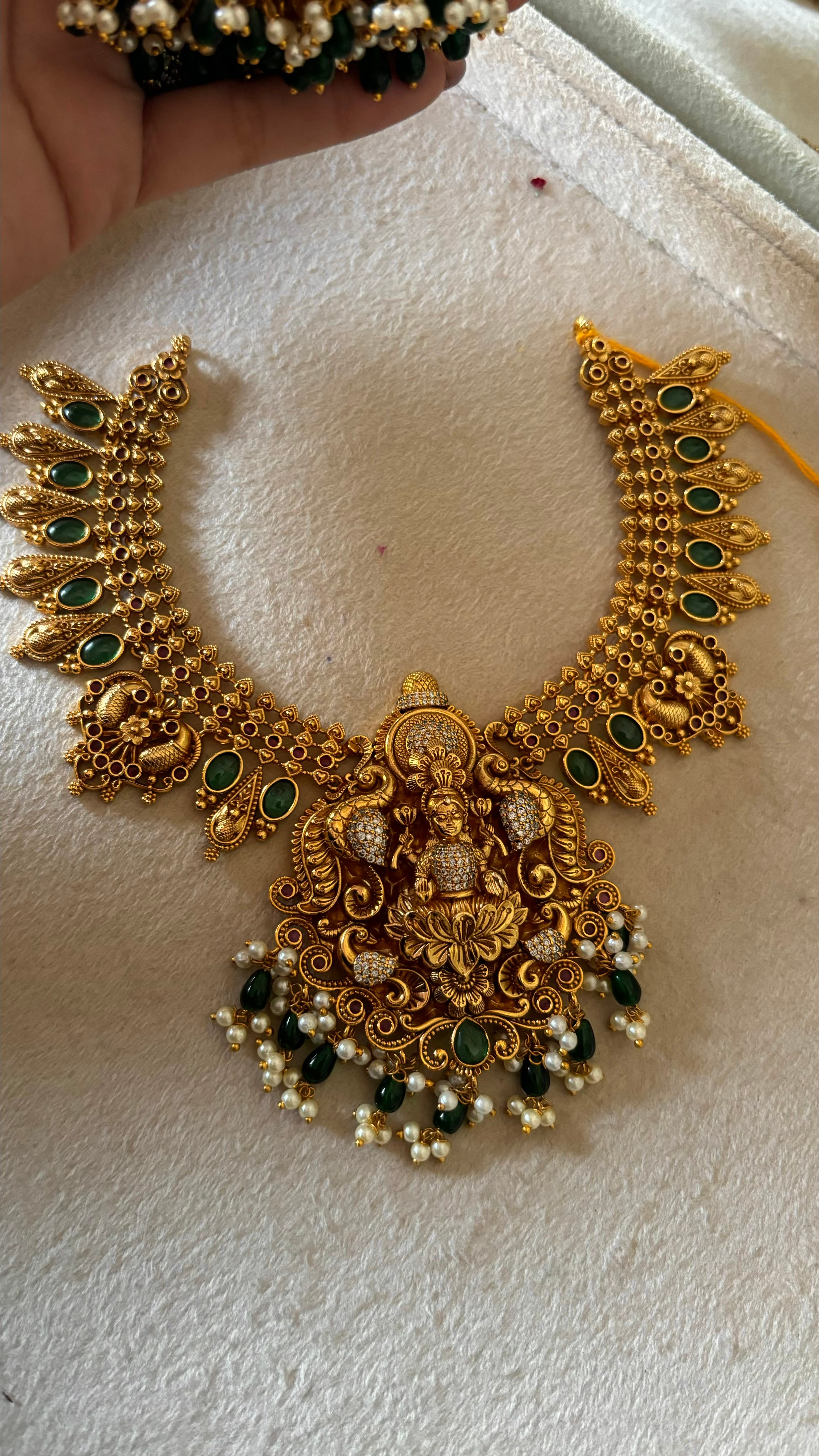 Temple jewellery with earrings