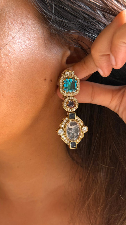 Sabhyasachi inspired
 doublet designer cocktail danglers