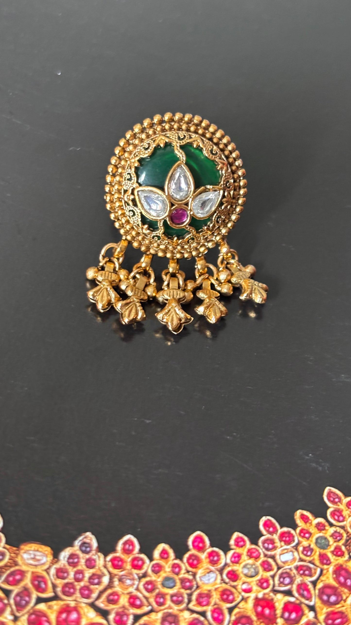 Emerald inland rajwada nakashi ring