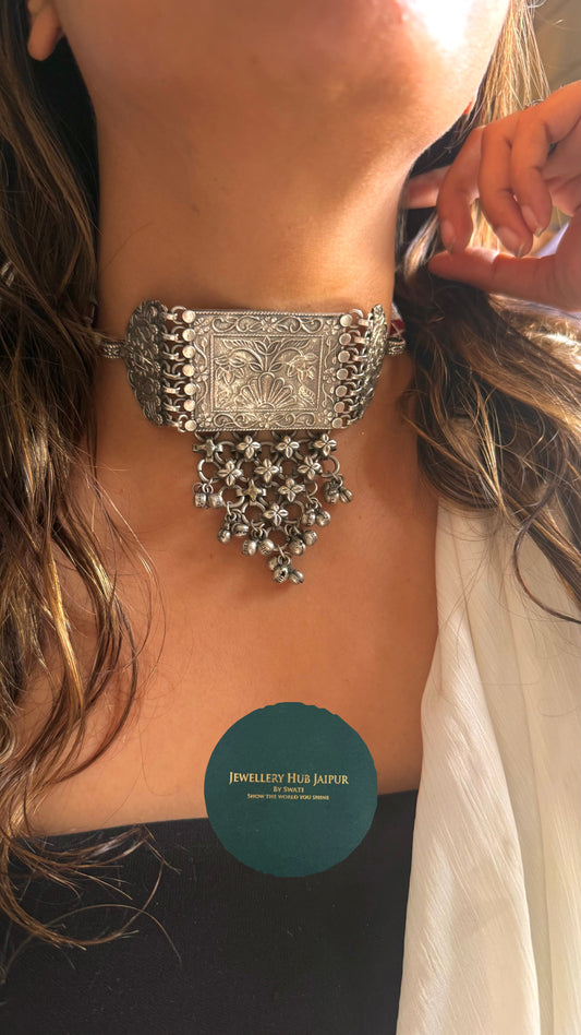 Kutch tribal Floral Statement Choker