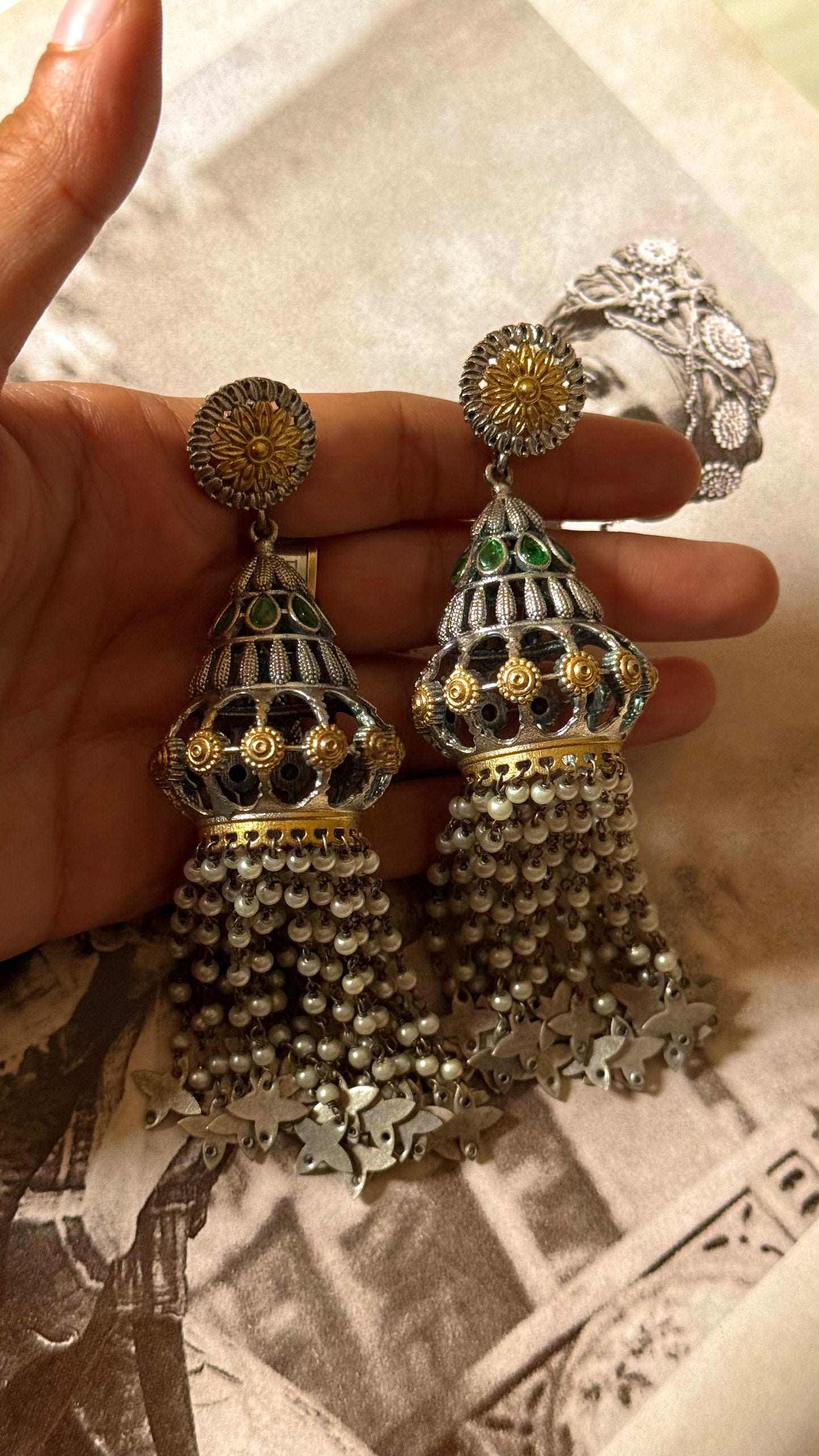 Ghoomar latkan tribal earrings
