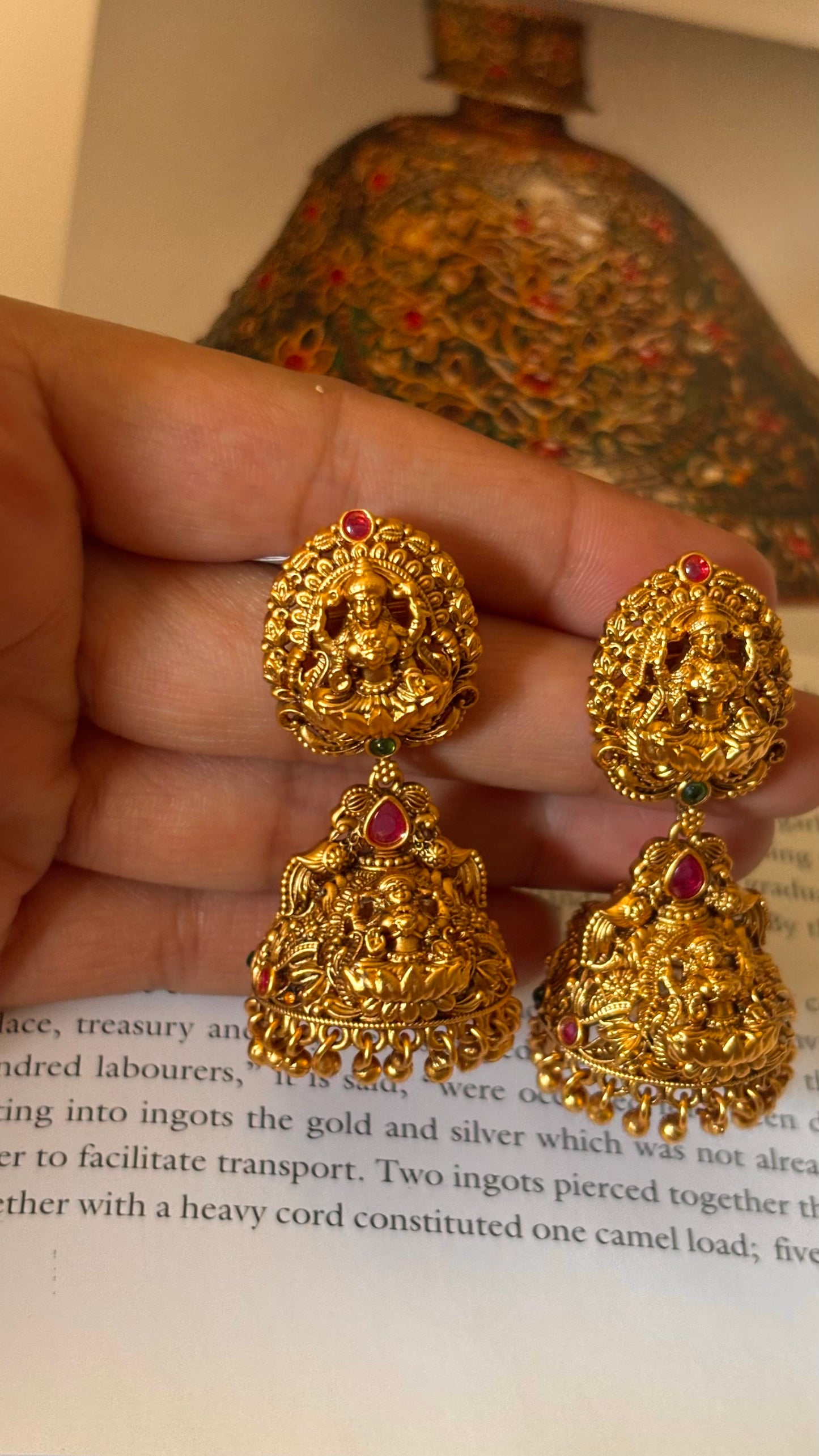Mahalaxmi ruby temple jhumka