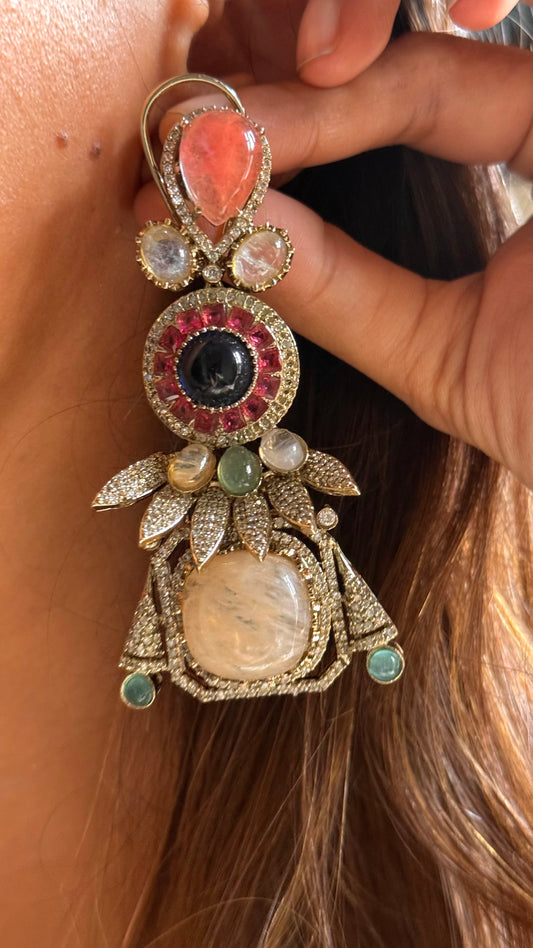 Sabhyasachi inspired
 doublet designer cocktail danglers