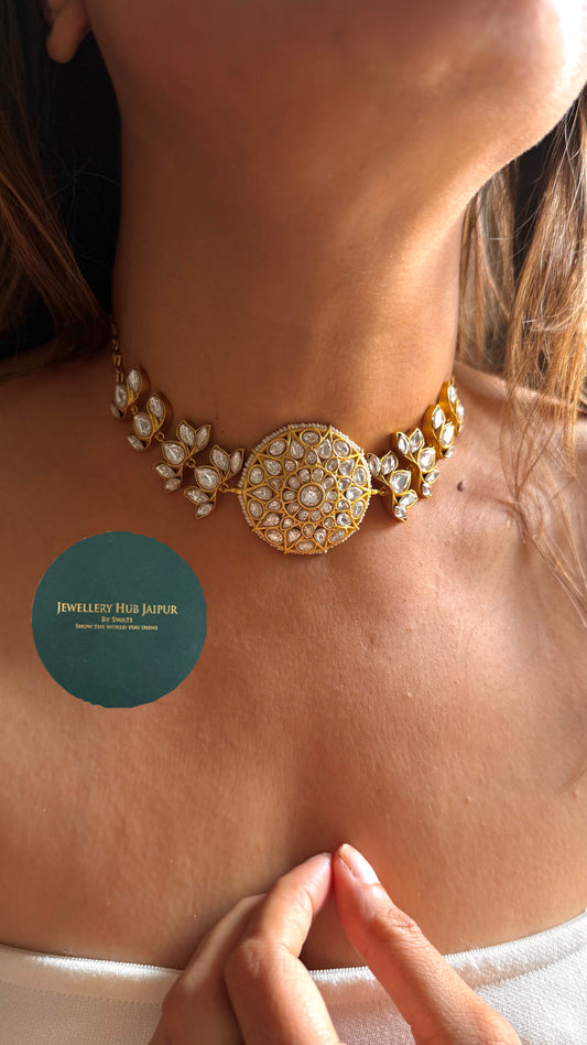 Lotus polki statement choker