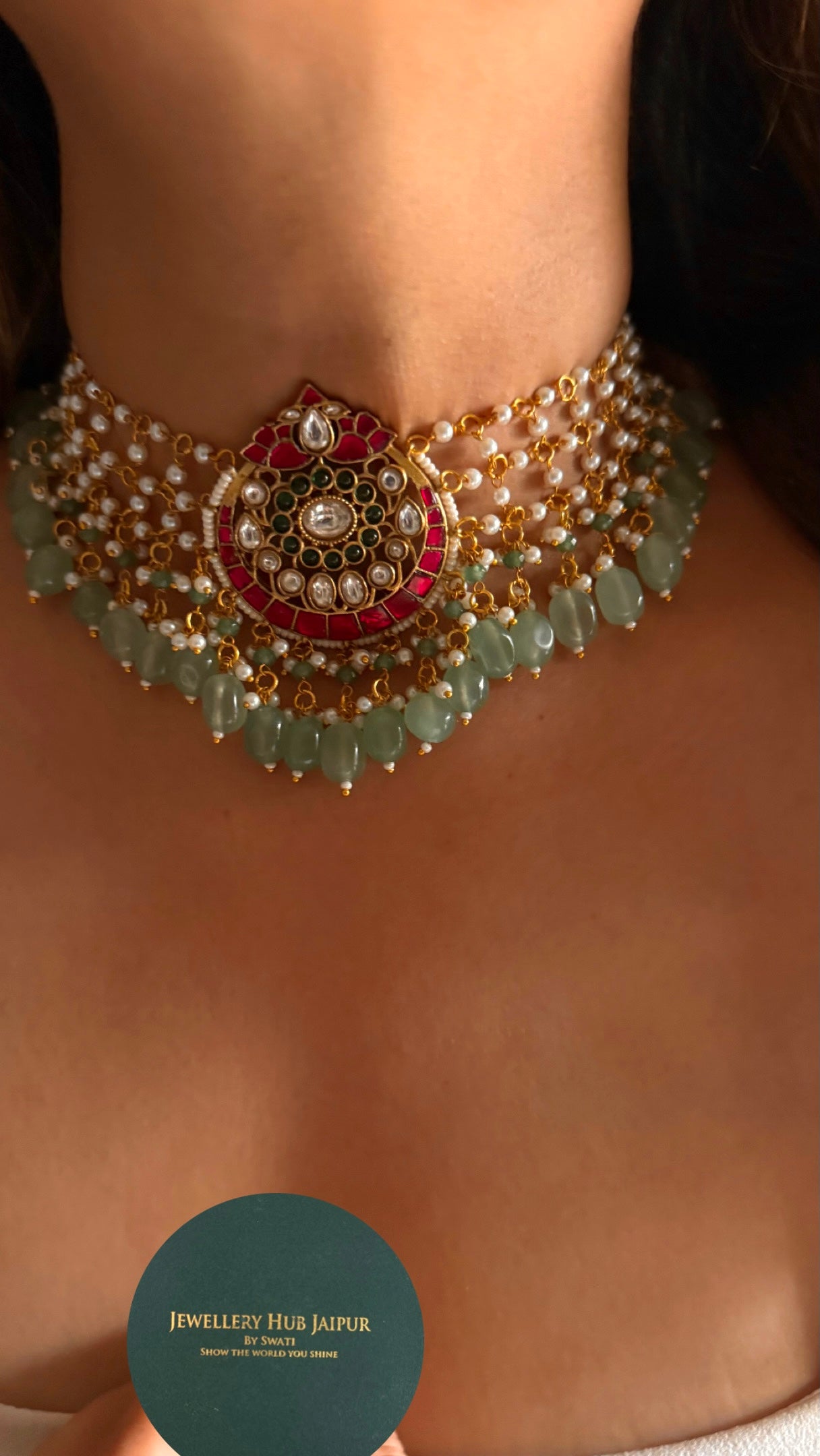 Veera paachi kundan statement choker Necklace