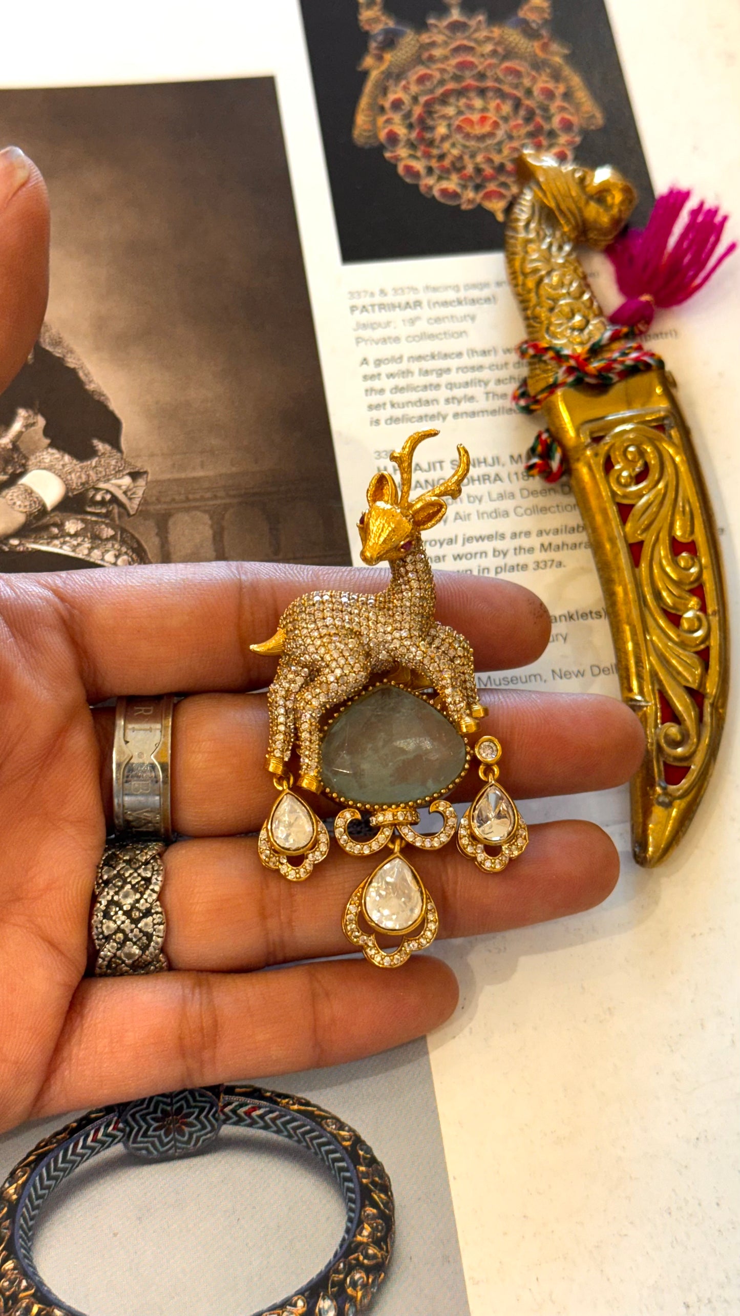 Deer designed with mint doublet Kalgi