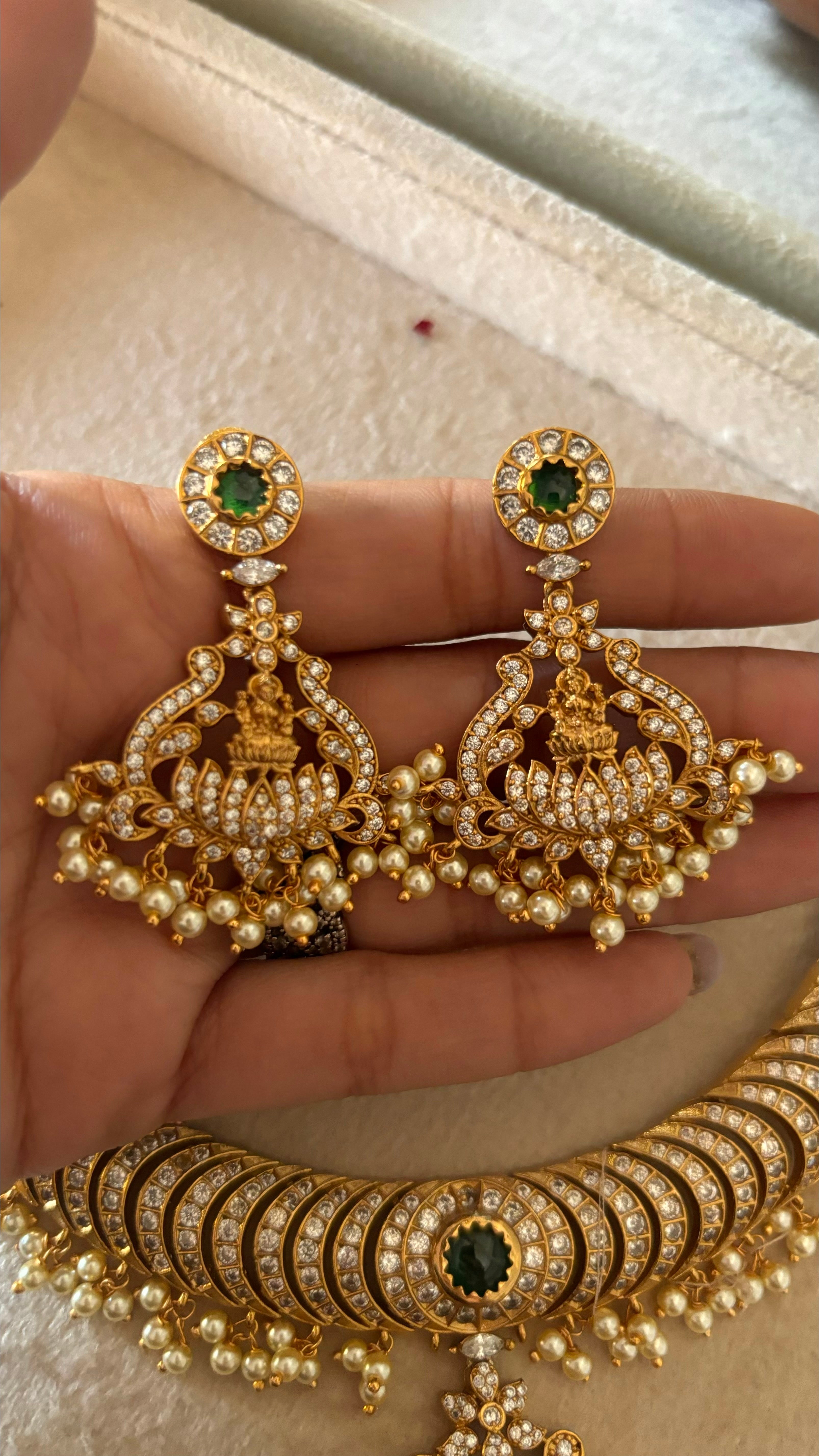 Temple jewellery with earrings