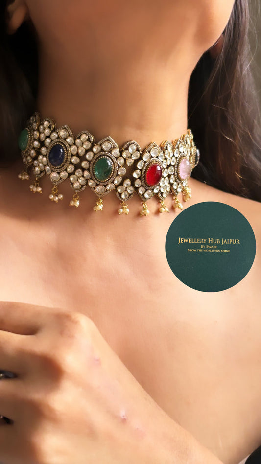 Navratna victorian choker