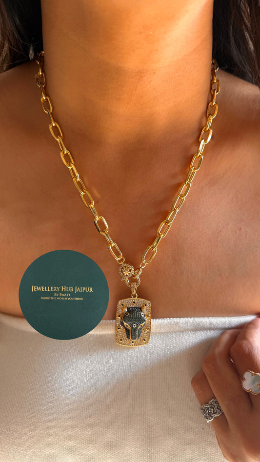 Gold designer pendant