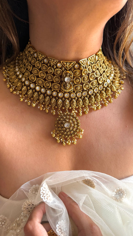 Oxidised Royal Heritage Designer Choker