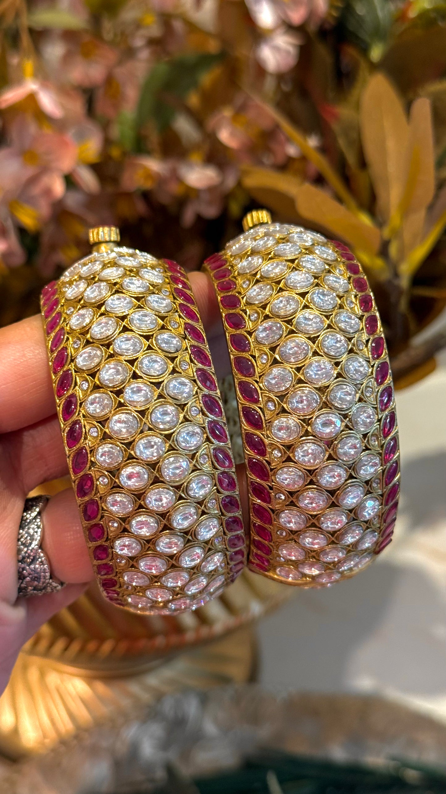 Ruby & Polki Heritage Bangles