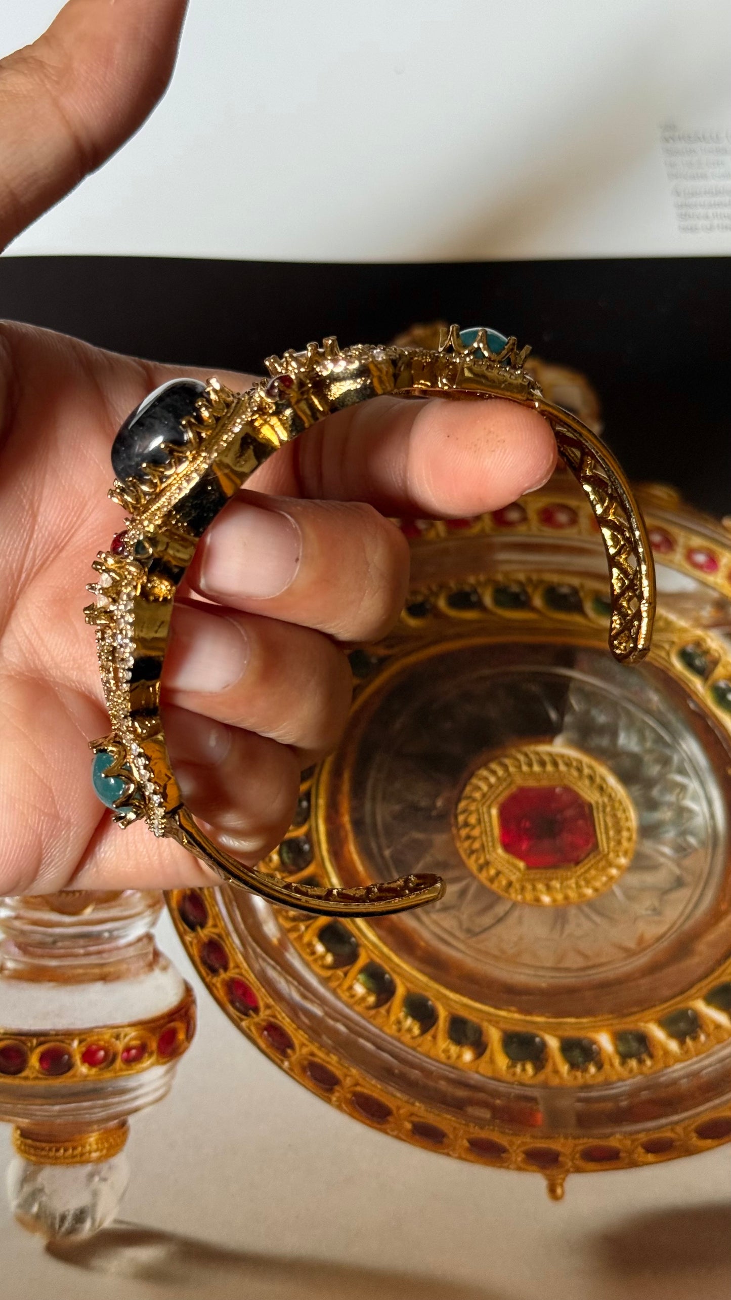 Navratna doublet bracelet