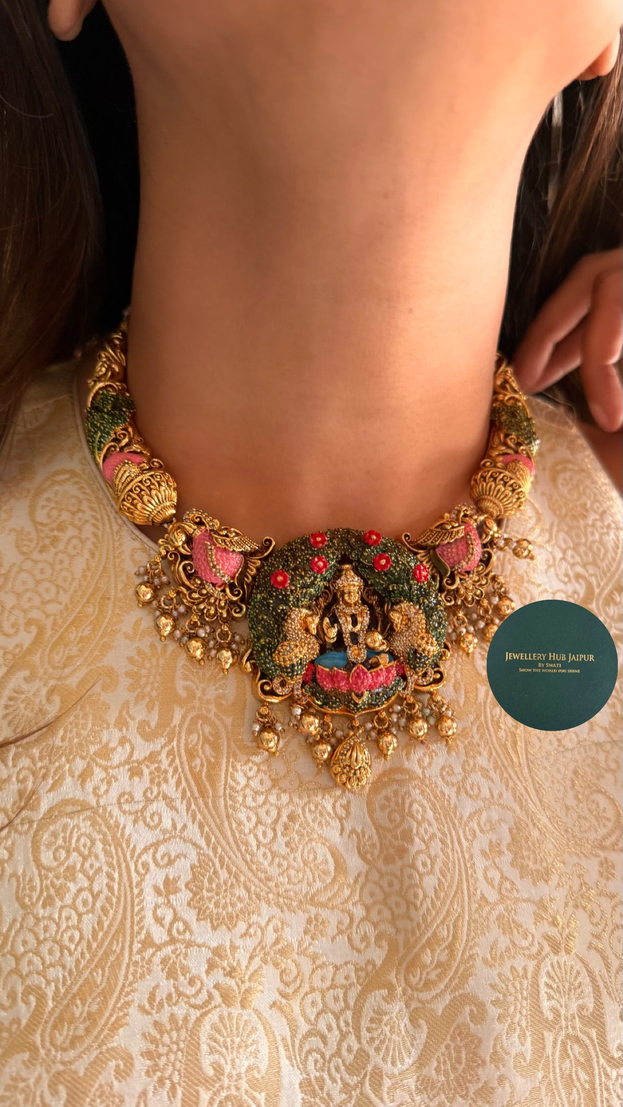 Temple meenakari goddess Laxmi