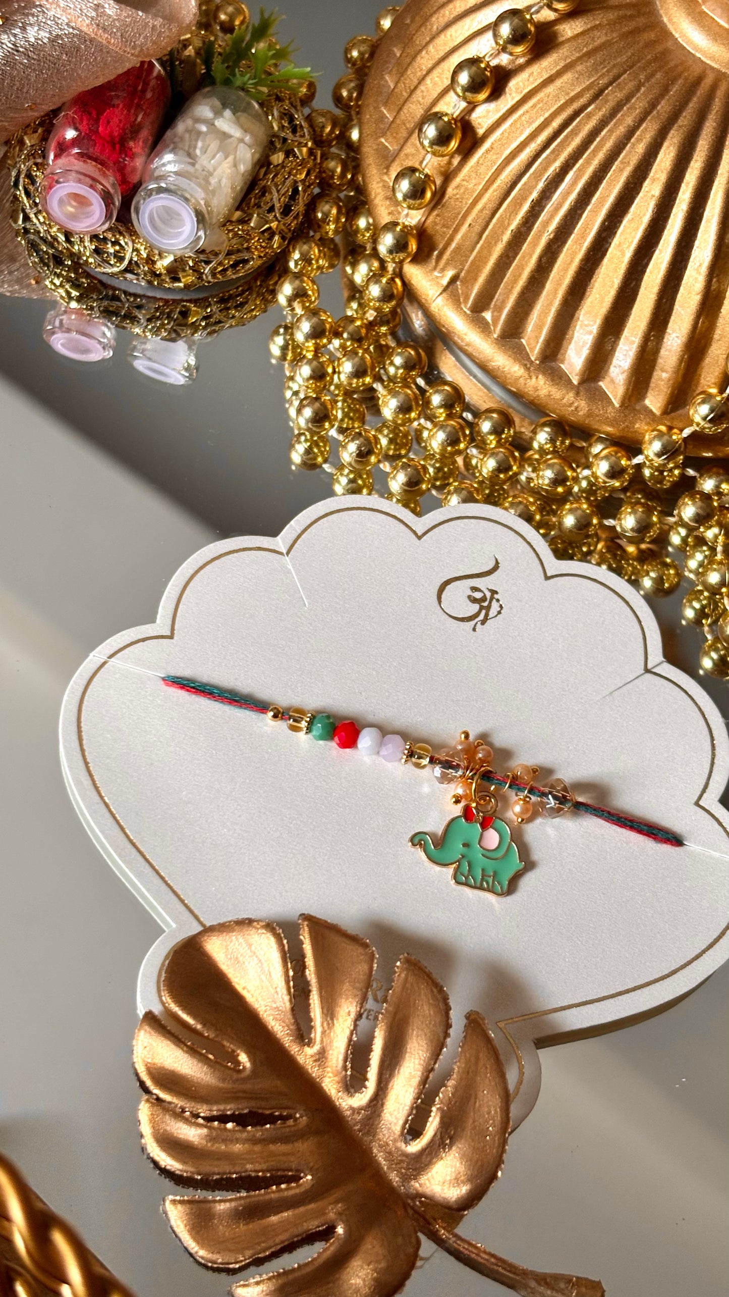 Mint gajanand rakhi ( shipping will be extra )