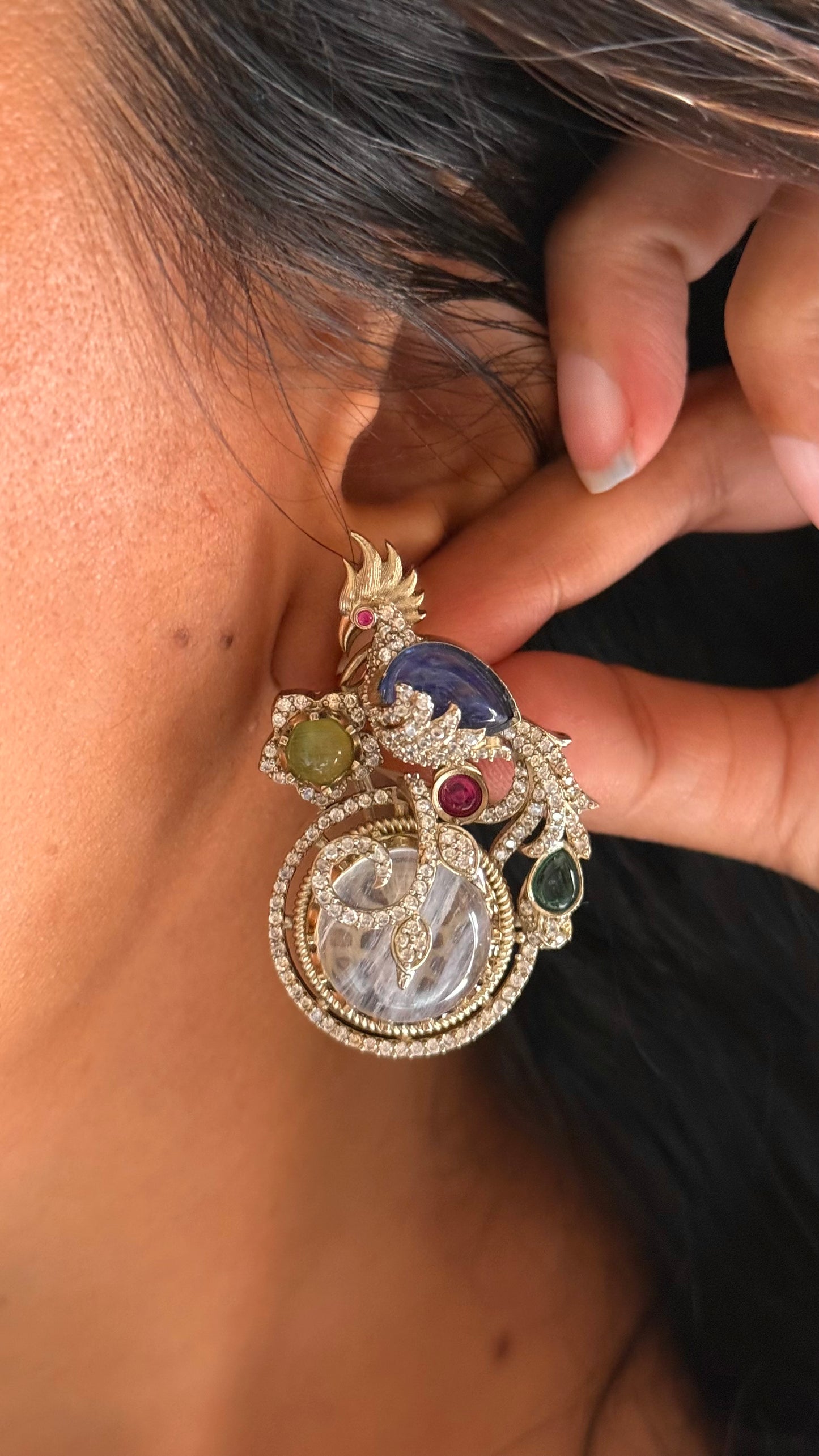 Sabyasachi inspired bird style studs