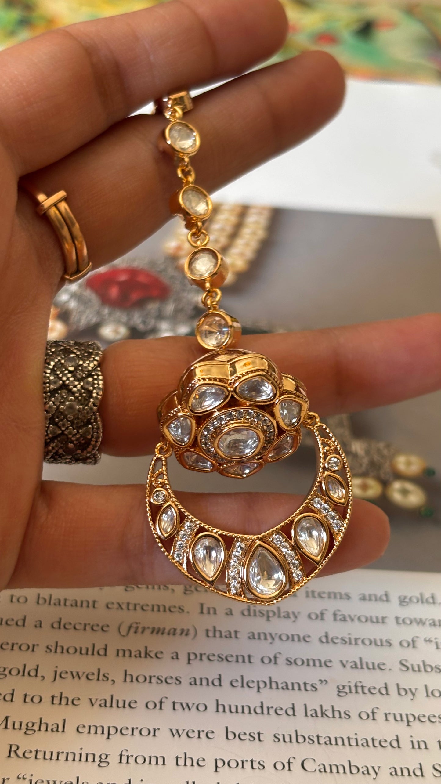 Polki floral chandbali Borla