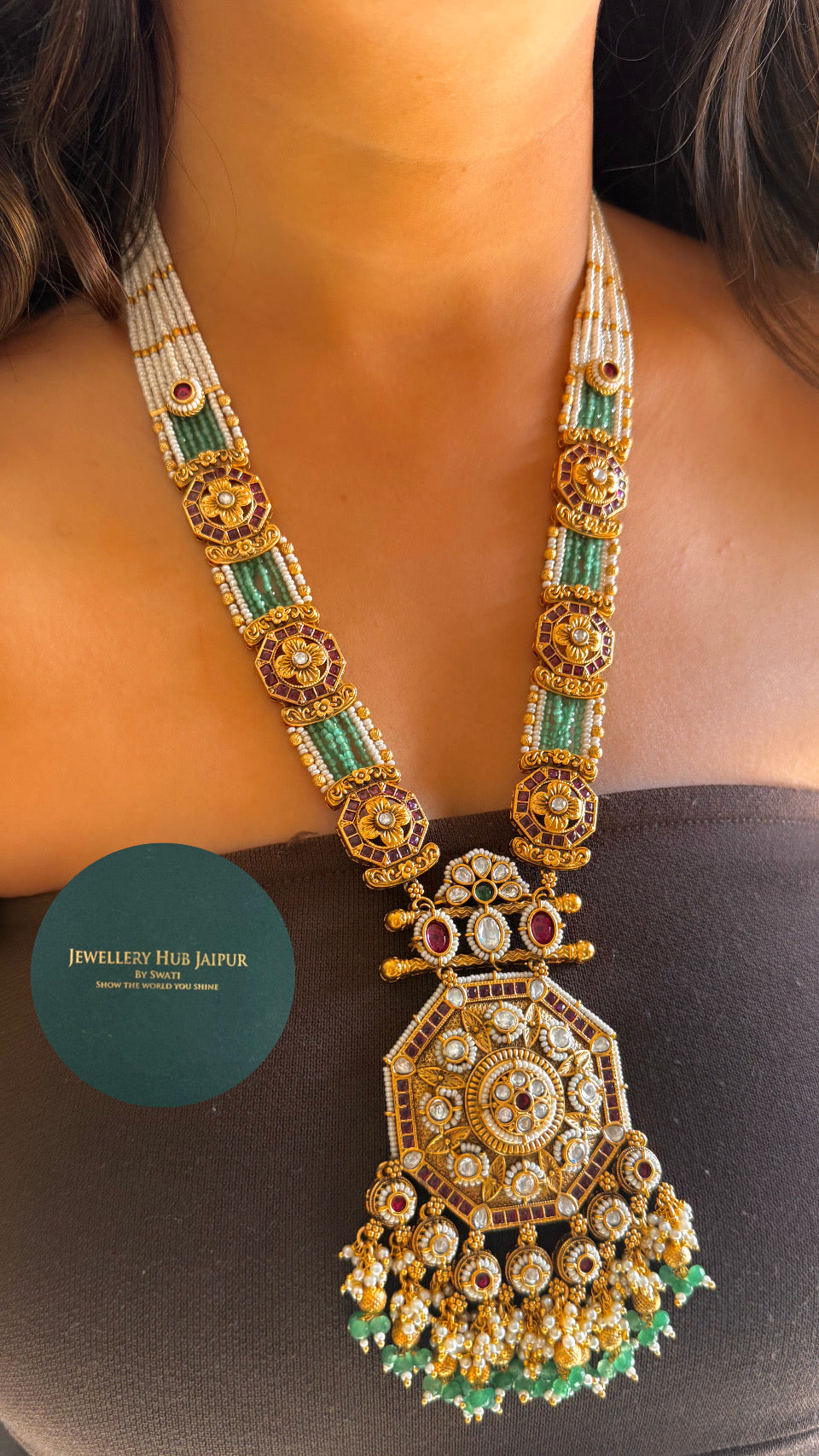 Royal long heritage rajwada necklace