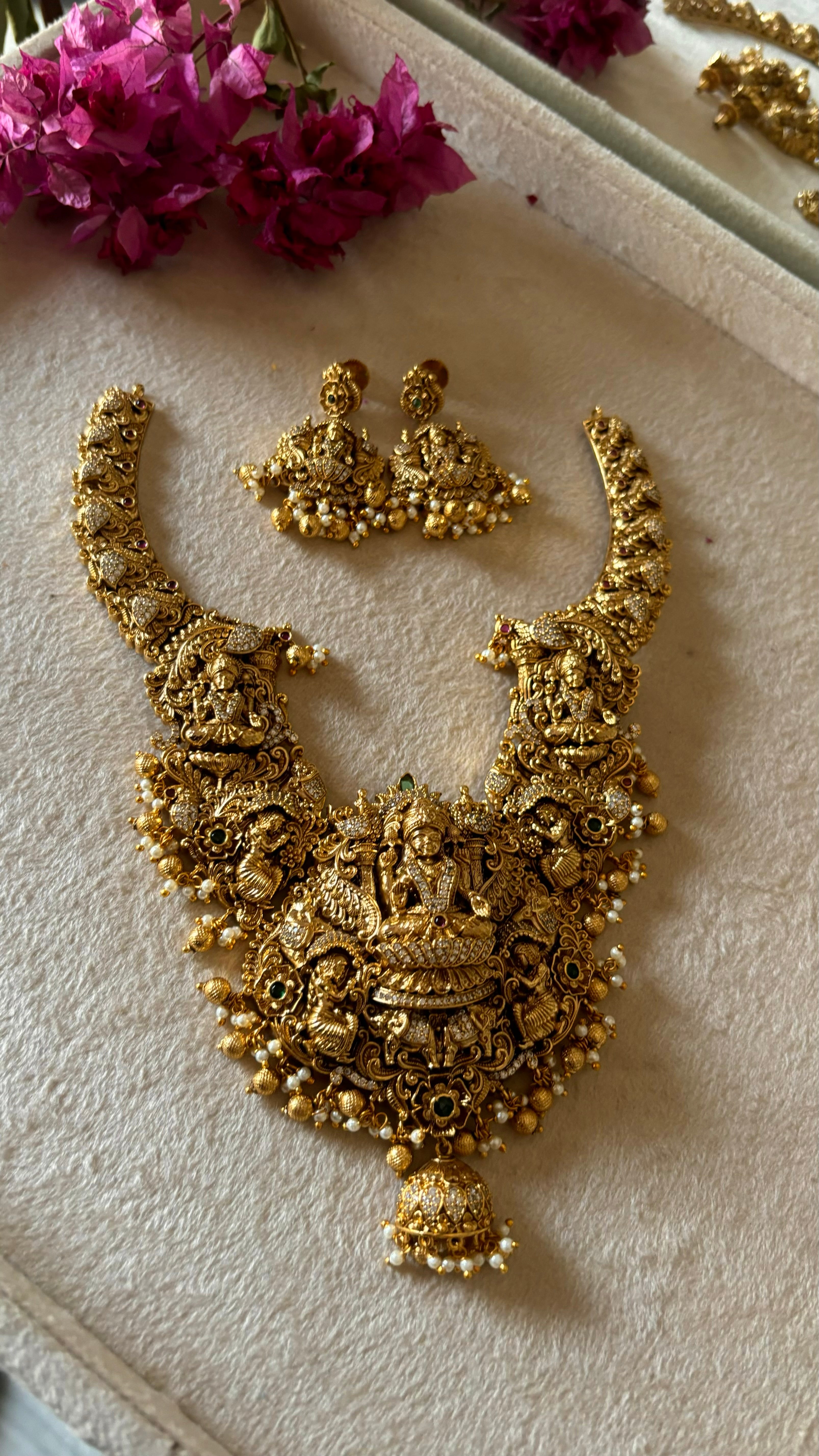 Temple jewellery with earrings